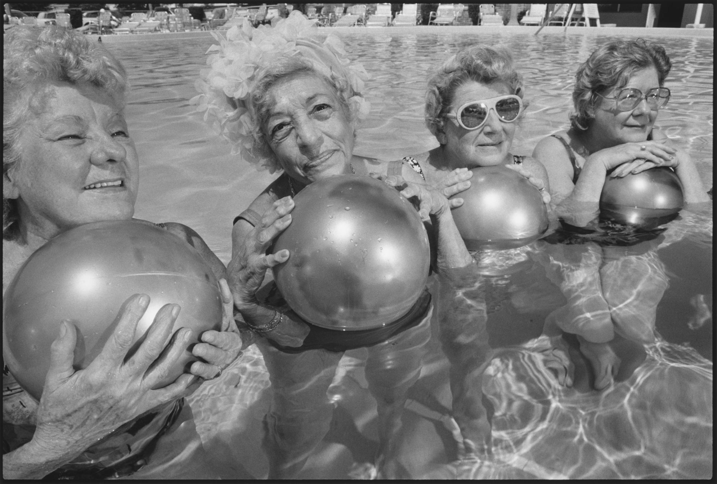 Water Exercise Group, St. Petersburg, Florida, USA, 1986