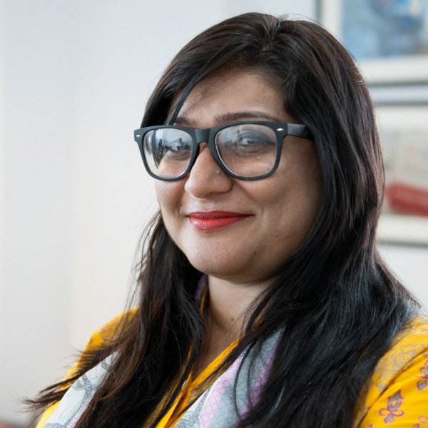 Nighat Dad, Director at Digital Rights Foundation at her office in Lahore, Pakistan April 6, 2015.