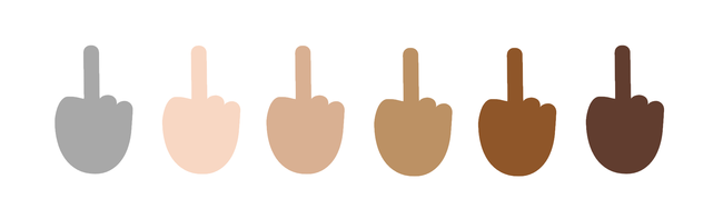 Middle Finger Emoji (Microsoft)