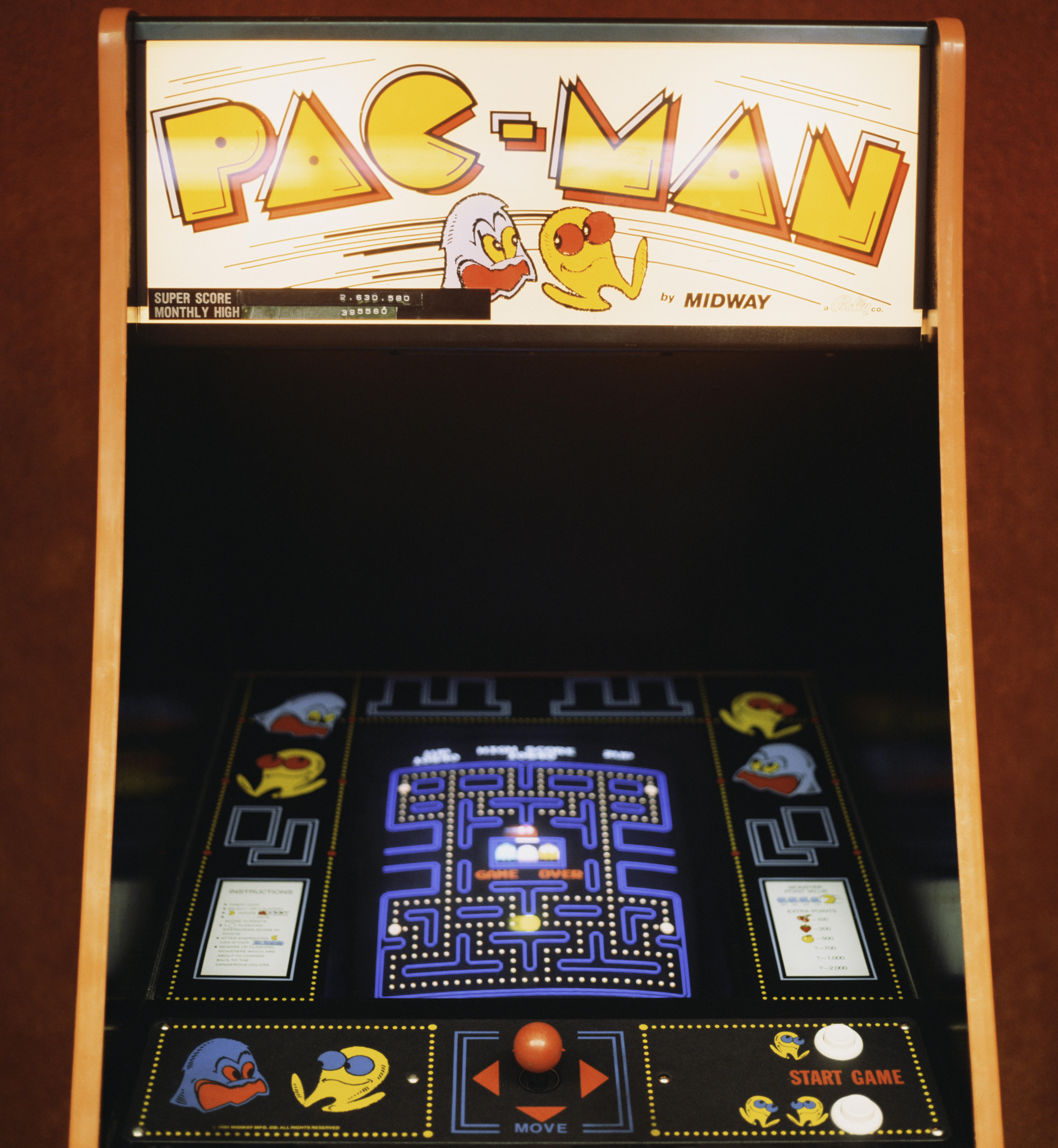 Pac-Man arcade game.