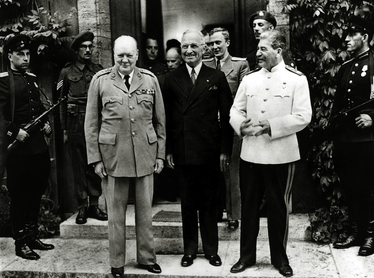 President Harry S, Truman, centre pictured with Winston Churchill and Josef Stalin at the Potsdam Conference (Popperfoto / Getty Images)
