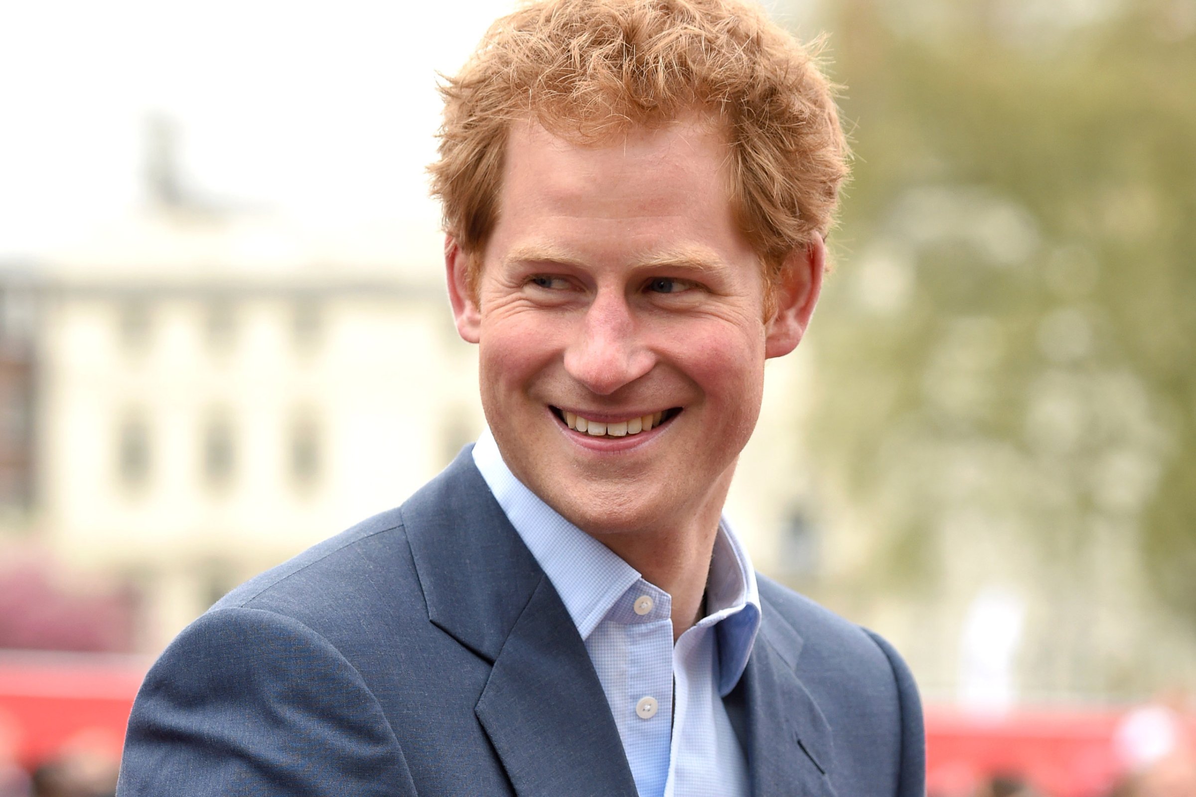 Prince Harry attends the London Marathon on April 26, 2015 in London.