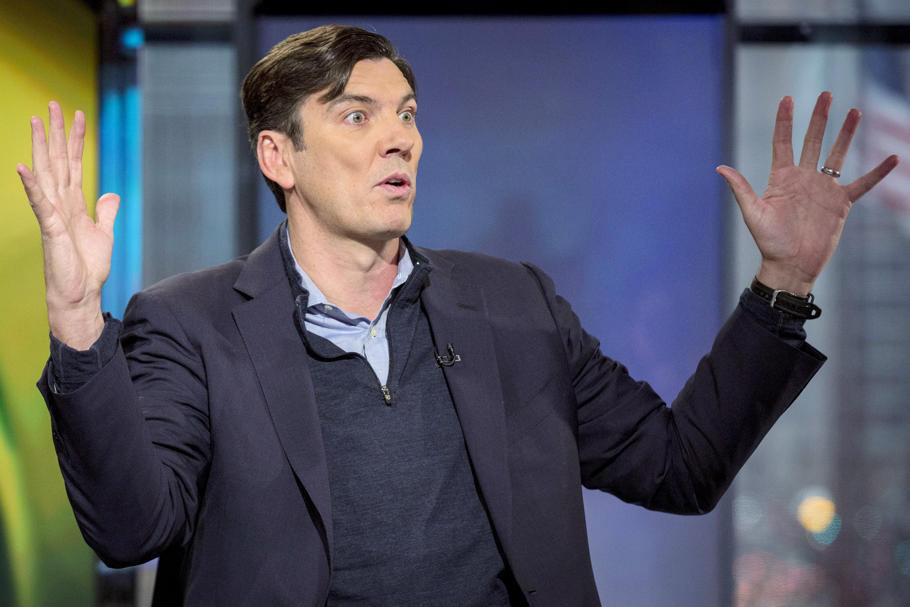 Tim Armstrong, Chairman and CEO of AOL Inc., speaks during an interview with Fox Business Channel in New York
