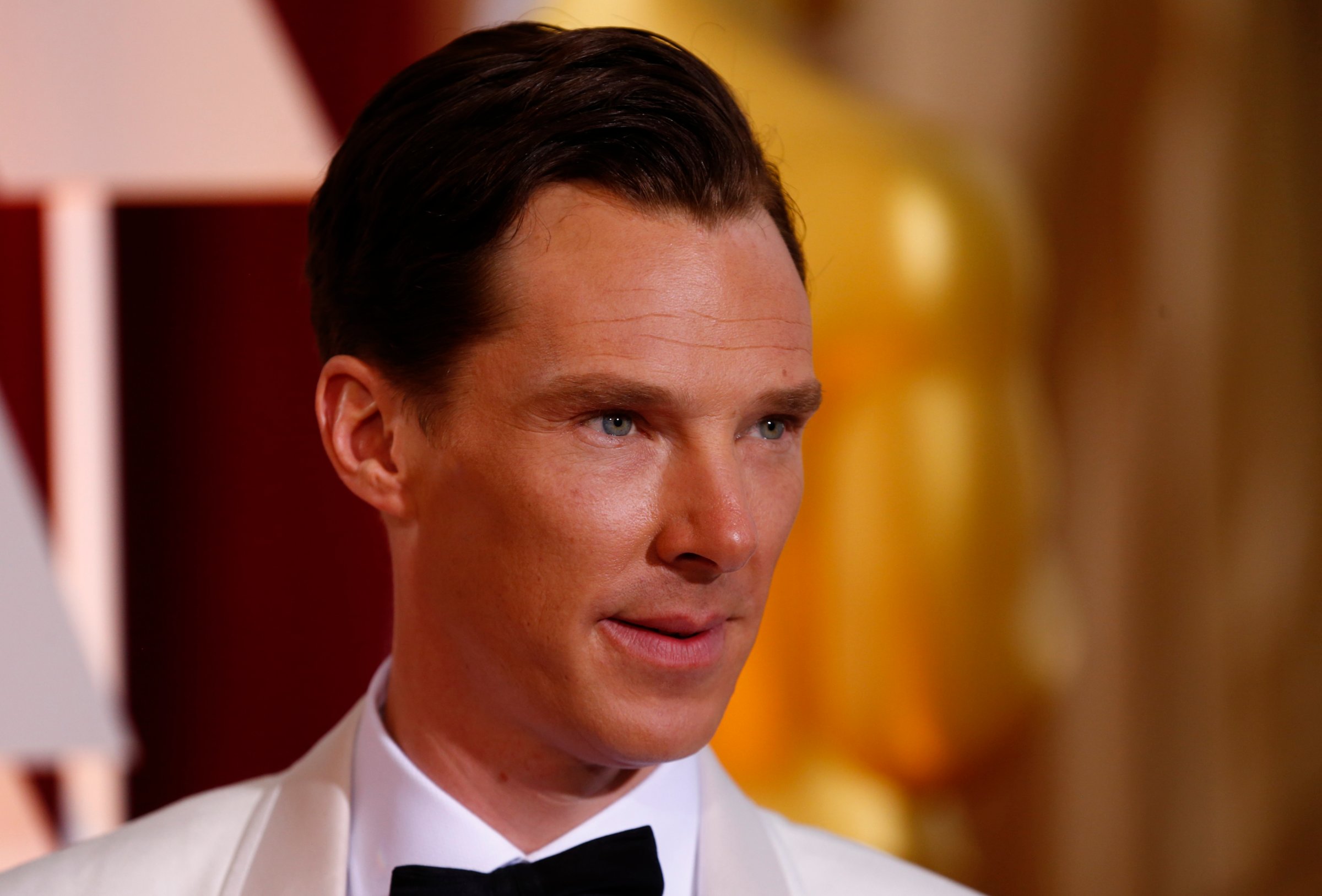 Benedict Cumberbatch, best actor nominee for his role in The Imitation Game, arrives at the 87th Academy Awards in Hollywood, California February 22, 2015