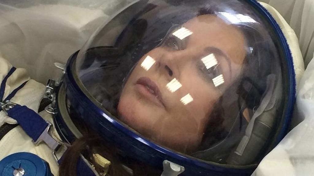 Sarah Brightman during training in Star City, Russia (Roscosmos)