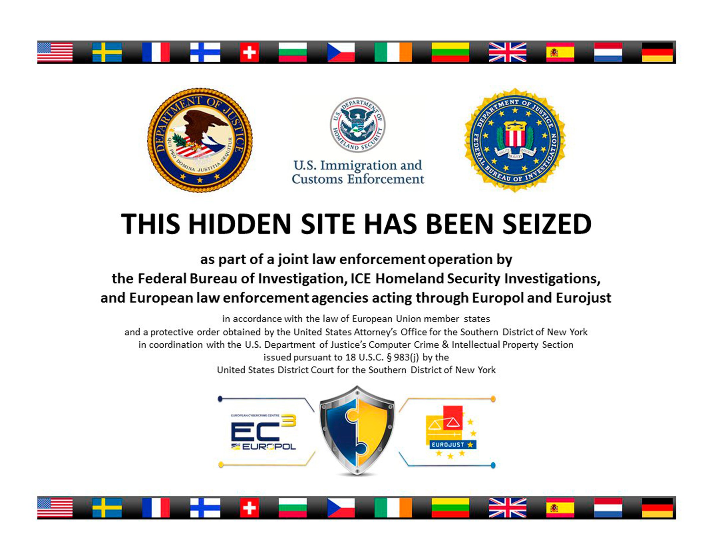 The homepage to alleged Silk Road 2.0 website is seen in a screenshot after it was closed by U.S. authorities