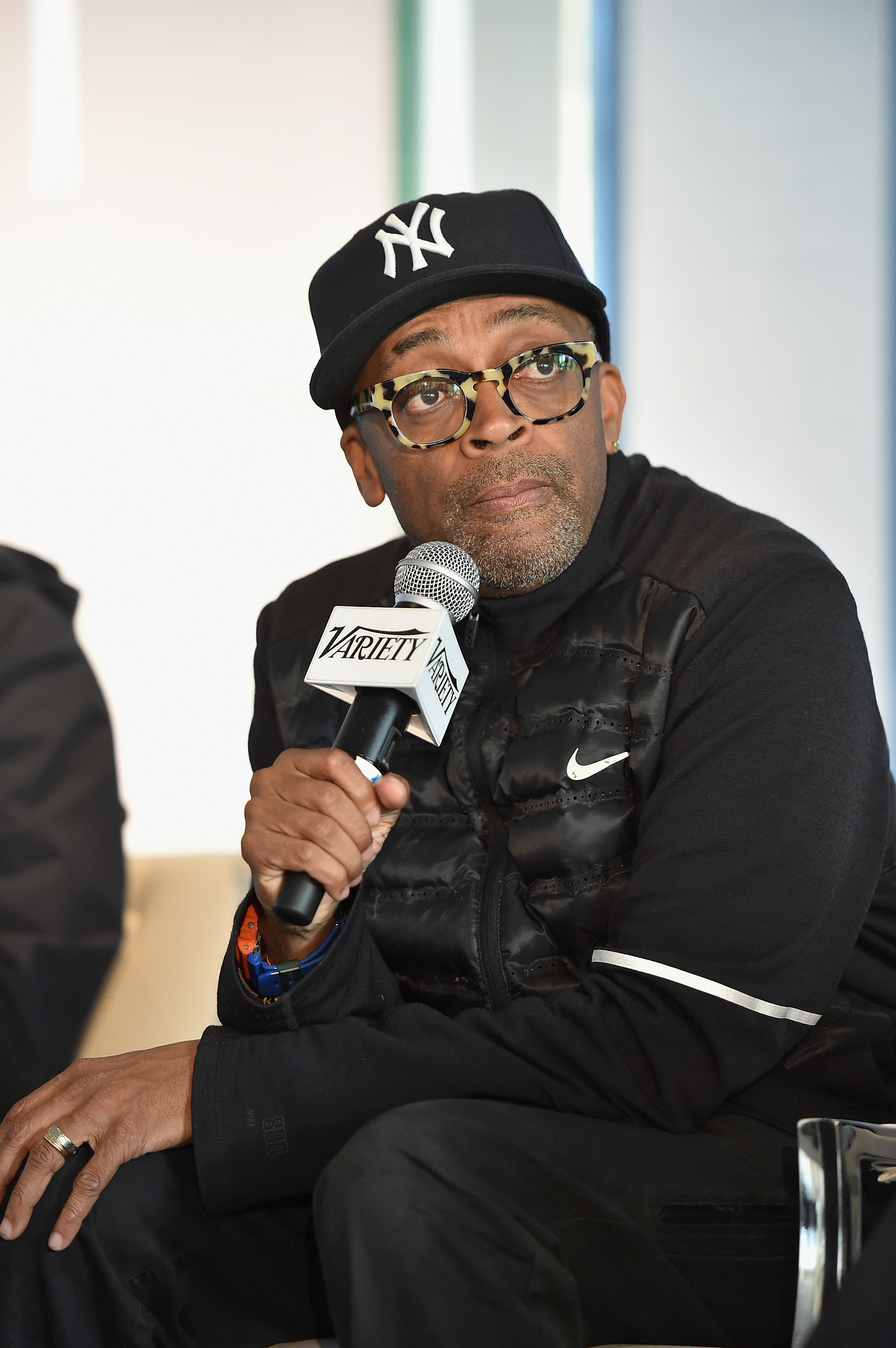 Filmmaker Spike Lee speaks onstage at Variety's Entertainment and Technology Summit NYC at Le Parker Meridien on April 30, 2015 in New York City. (Mike Coppola&mdash;Getty Images)