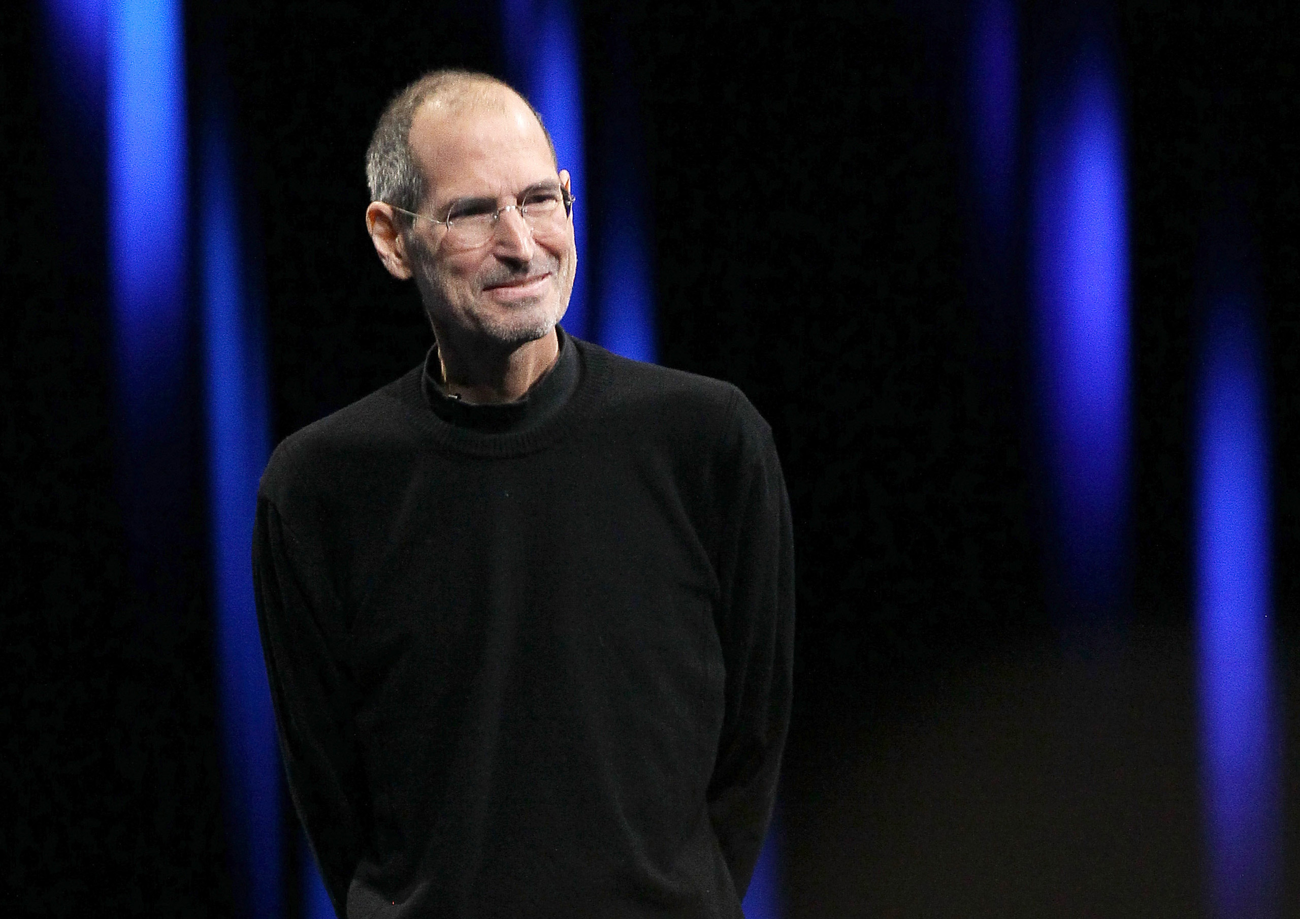 Apple CEO Steve Jobs at the 2011 Apple World Wide Developers Conference at the Moscone Center on June 6, 2011 in San Francisco. (Justin Sullivan—Getty Images)