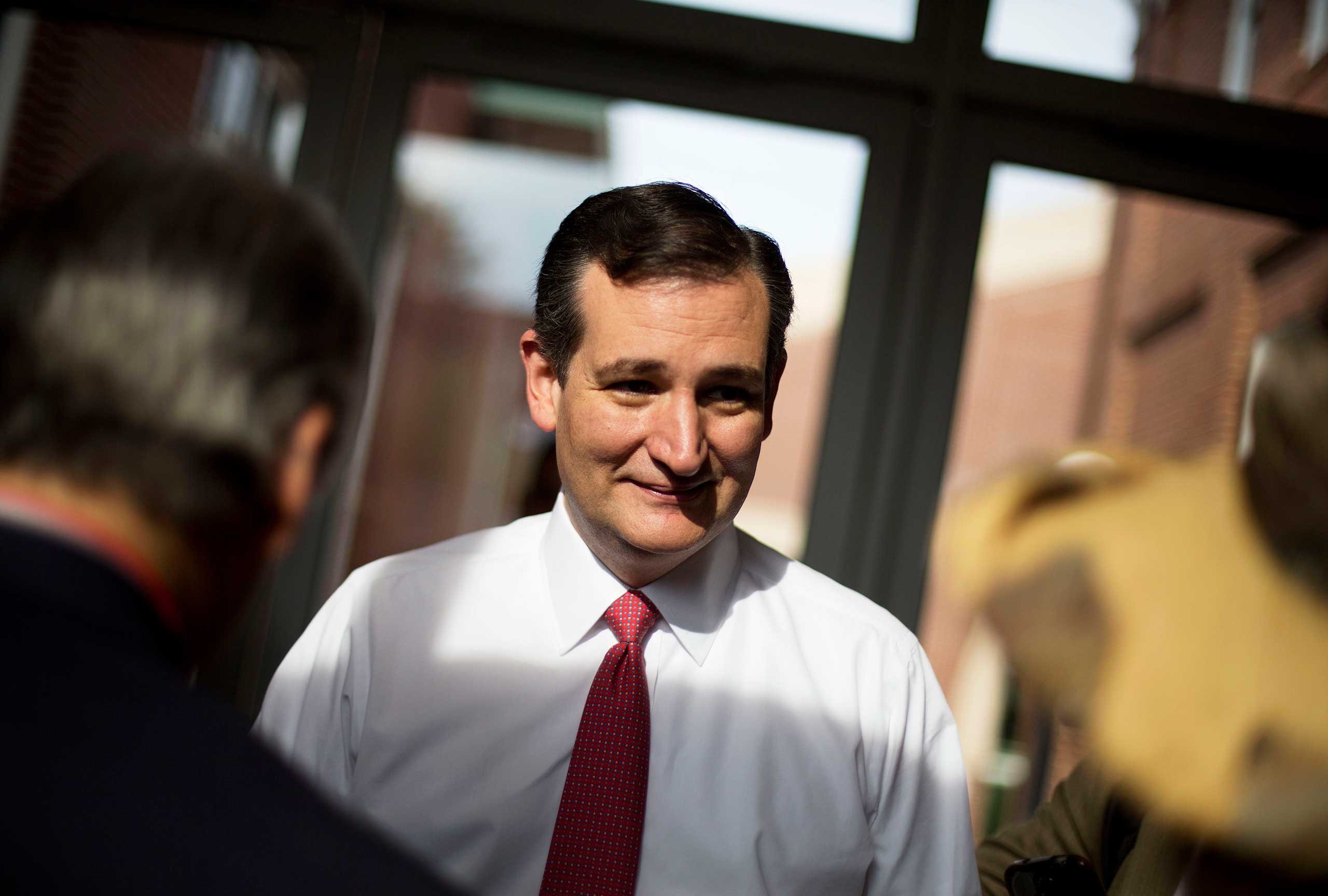 Republican presidential candidate Sen. Ted Cruz greets supporters at the Georgia Republican Convention in Athens, Ga. on May 15, 2015. (David Goldman—AP)