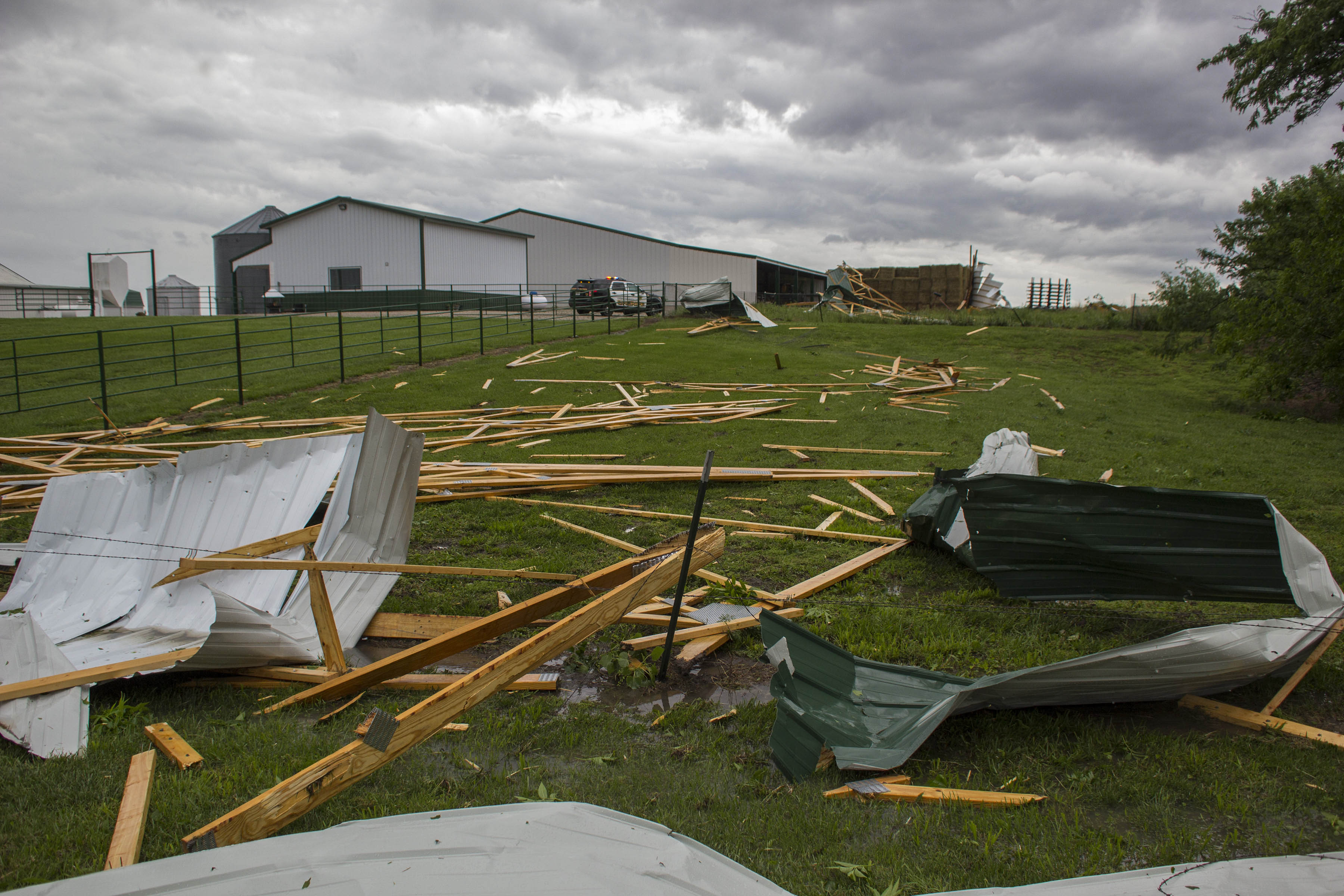 Storms moved through rural Lyon County, Kan., on May 16, 2015. (Matthew Fowler—AP)
