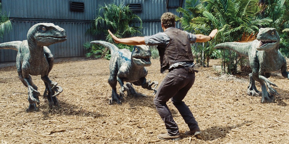 Chris Pratt as Owen Grady in 'Jurassic World.'