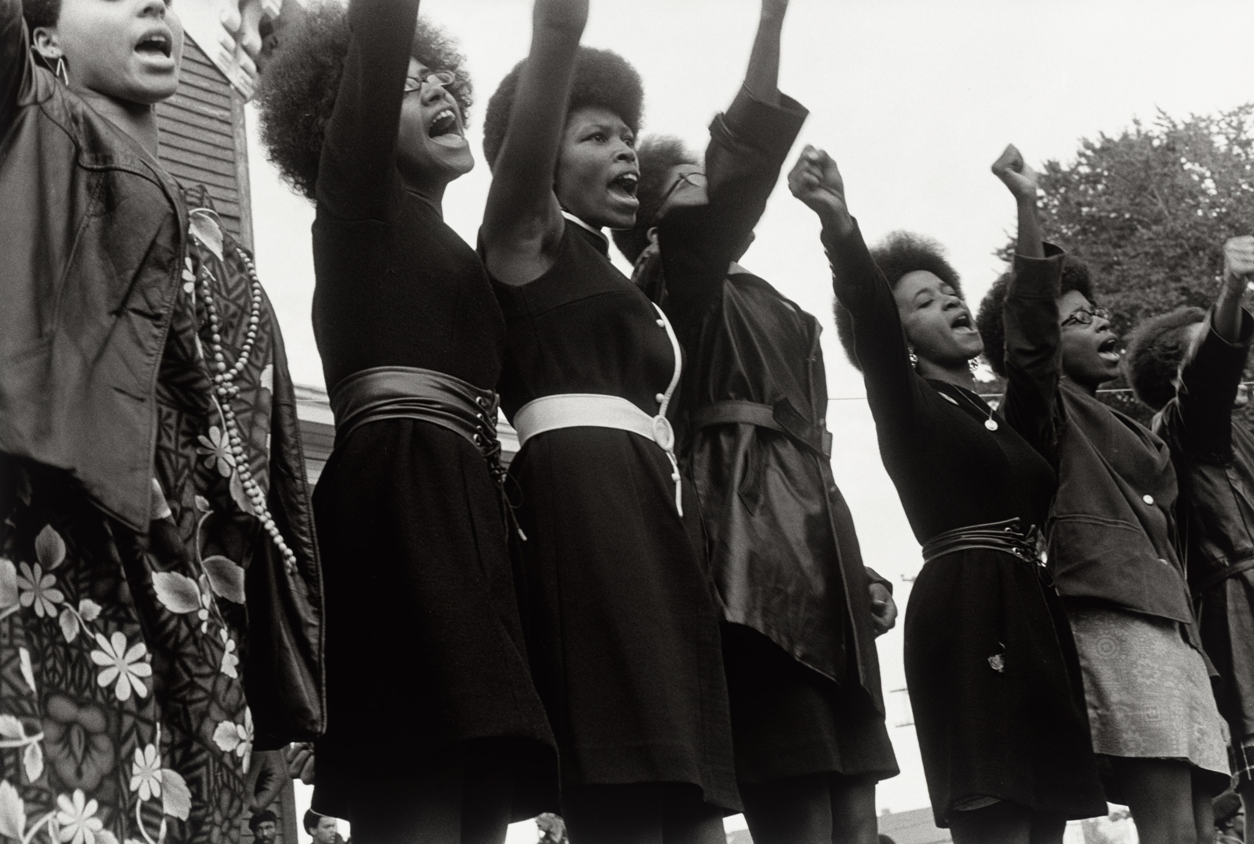 Black Panthers from Sacramento, Free Huey Rally, Bobby
                              Hutton Memorial Park, Oakland, CA, No. 62
                              August 25, 1968.