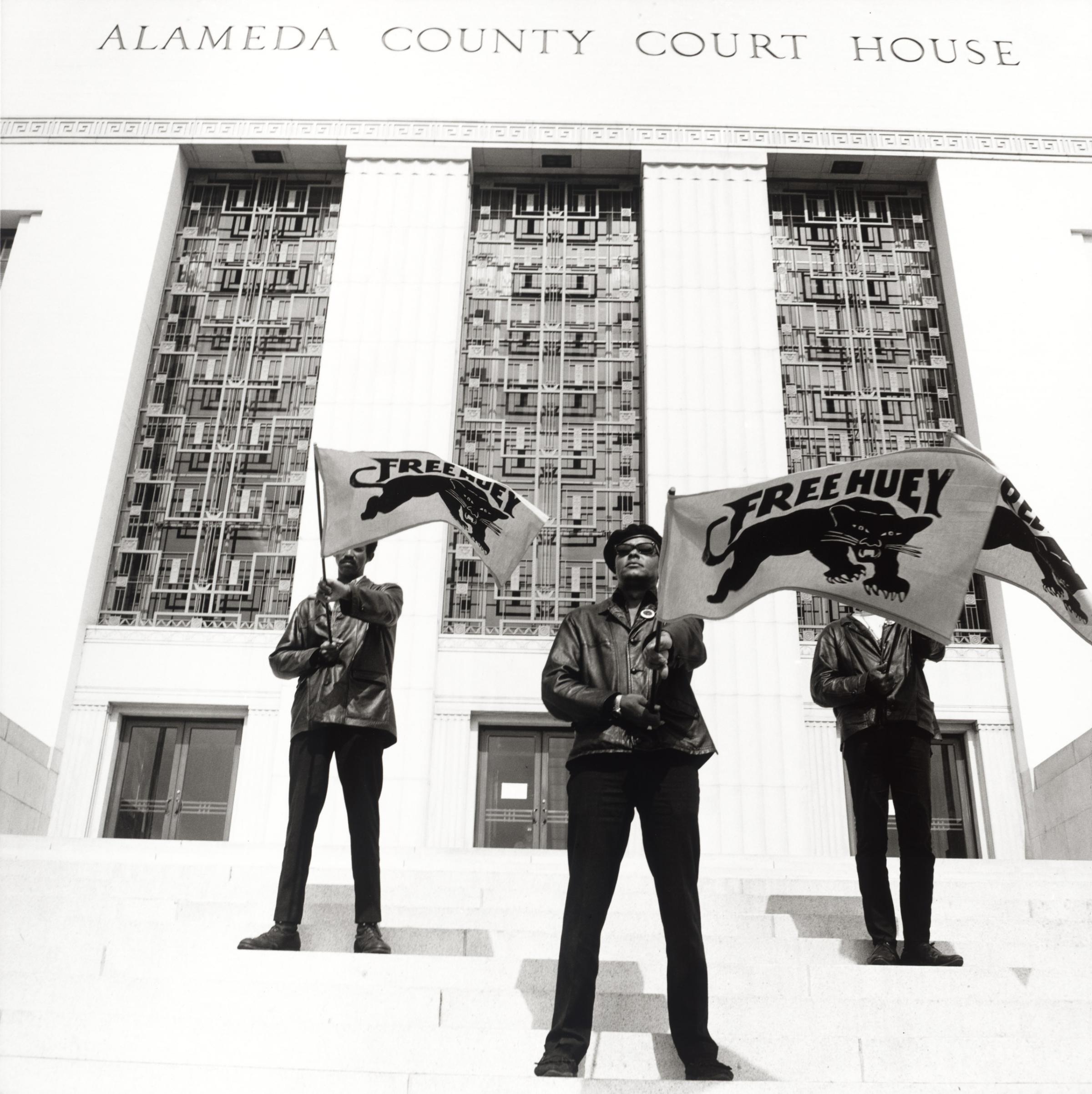 Black Panther demonstration, Alameda Co. Court House, Oakland, California, during Huey Newton's trial, #71