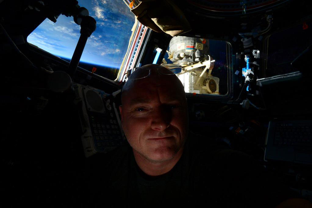 Taking pictures of #Earth from @Space_Station, but first, let me take a #Selfie. #selfiesaturday. #YearInSpace  - via Twitter on June 6, 2015