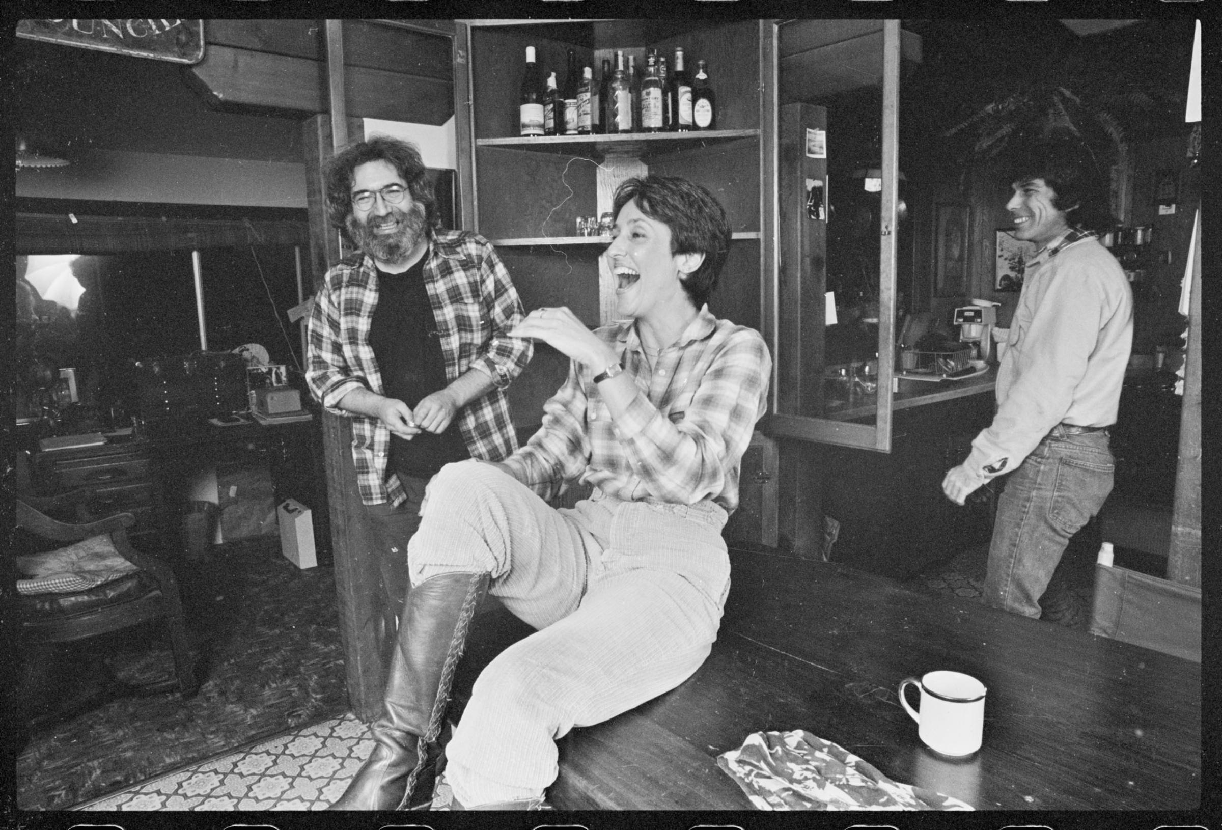 Jerry Garcia, Joan Baez and Mickey Hart