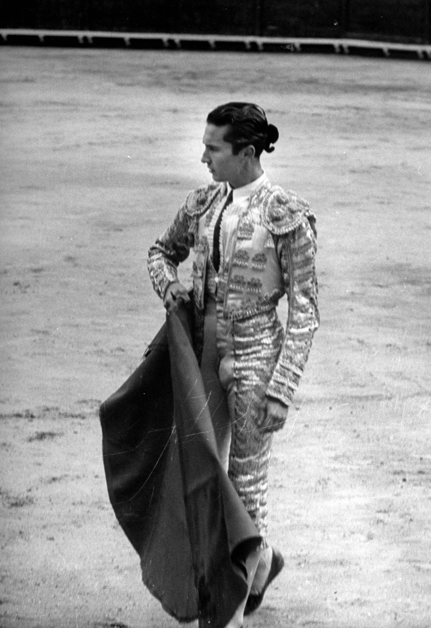 Matador in the bullring during the festival of San Fermín.