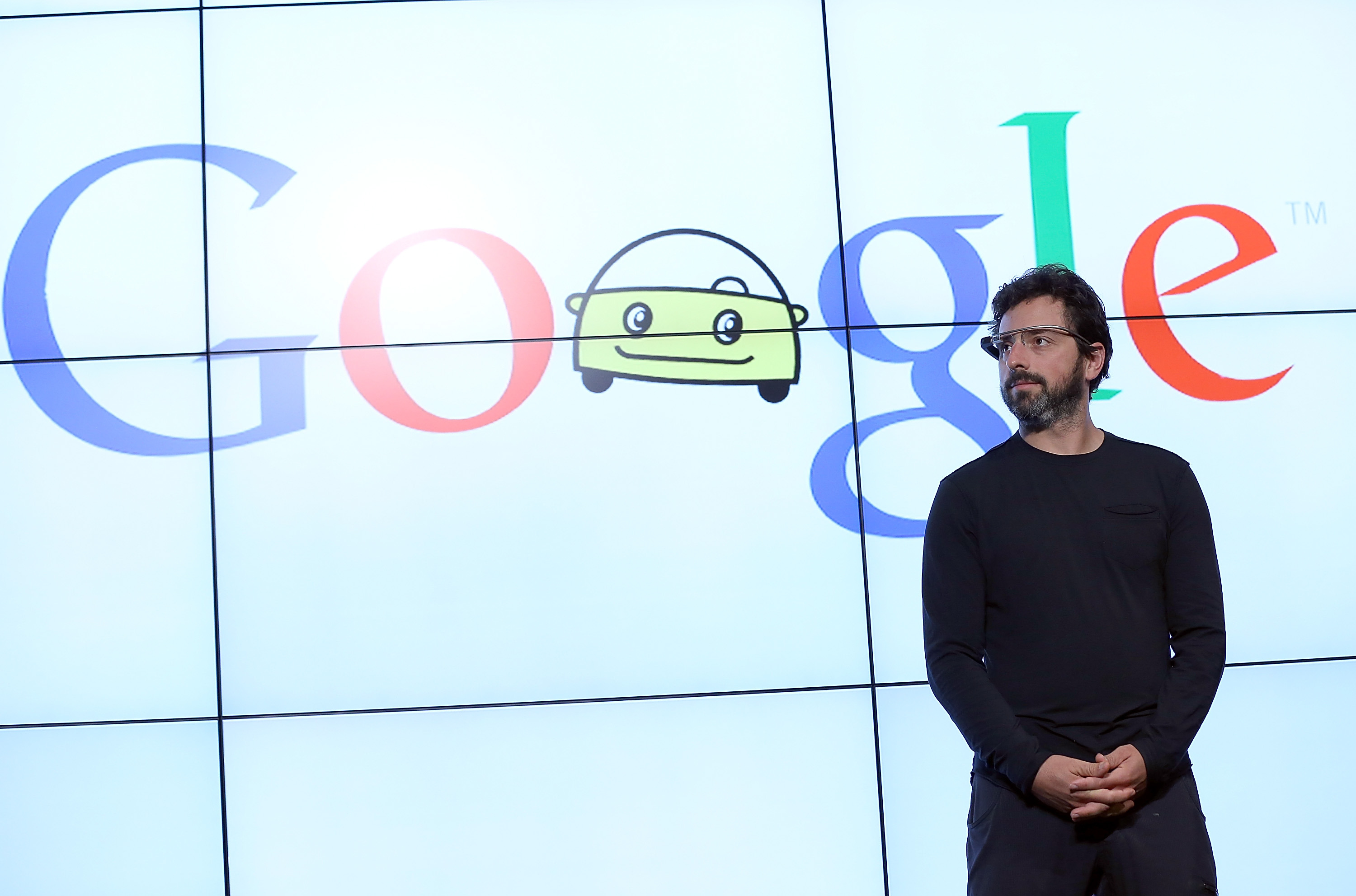 Google co-founder Sergey Brin speaks about driverless cars in September 2012 at Google headquarters. (Justin Sullivan&mdash;Getty Images)