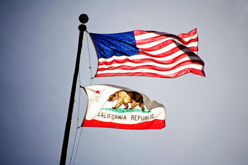 american-california-flags