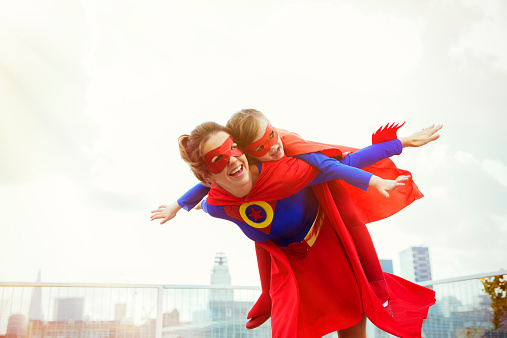 superhero-mother-daughter-playing