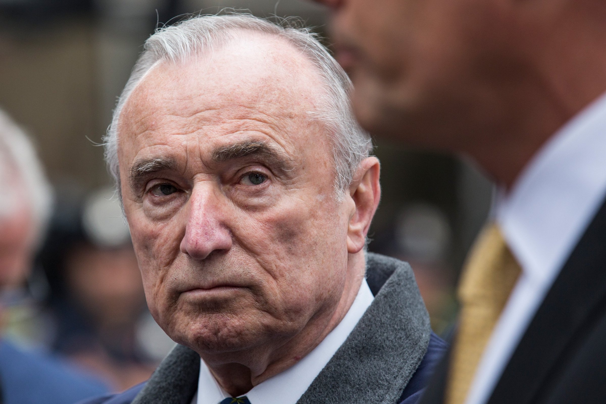 New York Police Department Commissioner Bill Bratton speaks at a press briefing after a hammer-wielding attacker assaulted a police officer on May 13, 2015 in New York City.