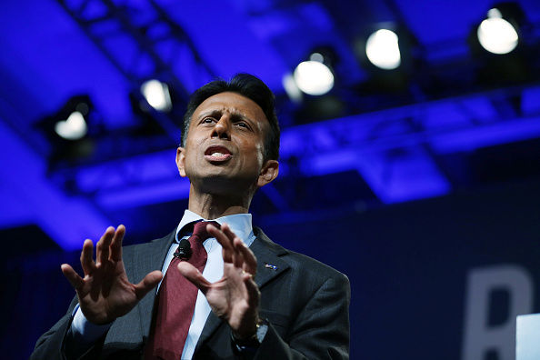 Louisiana Governor Bobby Jindal and possible Republican presidential candidate speaks during the Rick Scott's Economic Growth Summit held at the Disney's Yacht and Beach Club Convention Center on June 2, 2015 in Orlando, Florida.