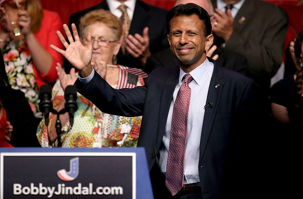 Louisiana Governor Bobby Jindal announces his candidacy for the 2016 Presidential nomination during a rally a he Pontchartrain Center on June 24, 2015 in Kenner, Louisiana. (Sean Gardner—Getty Images)