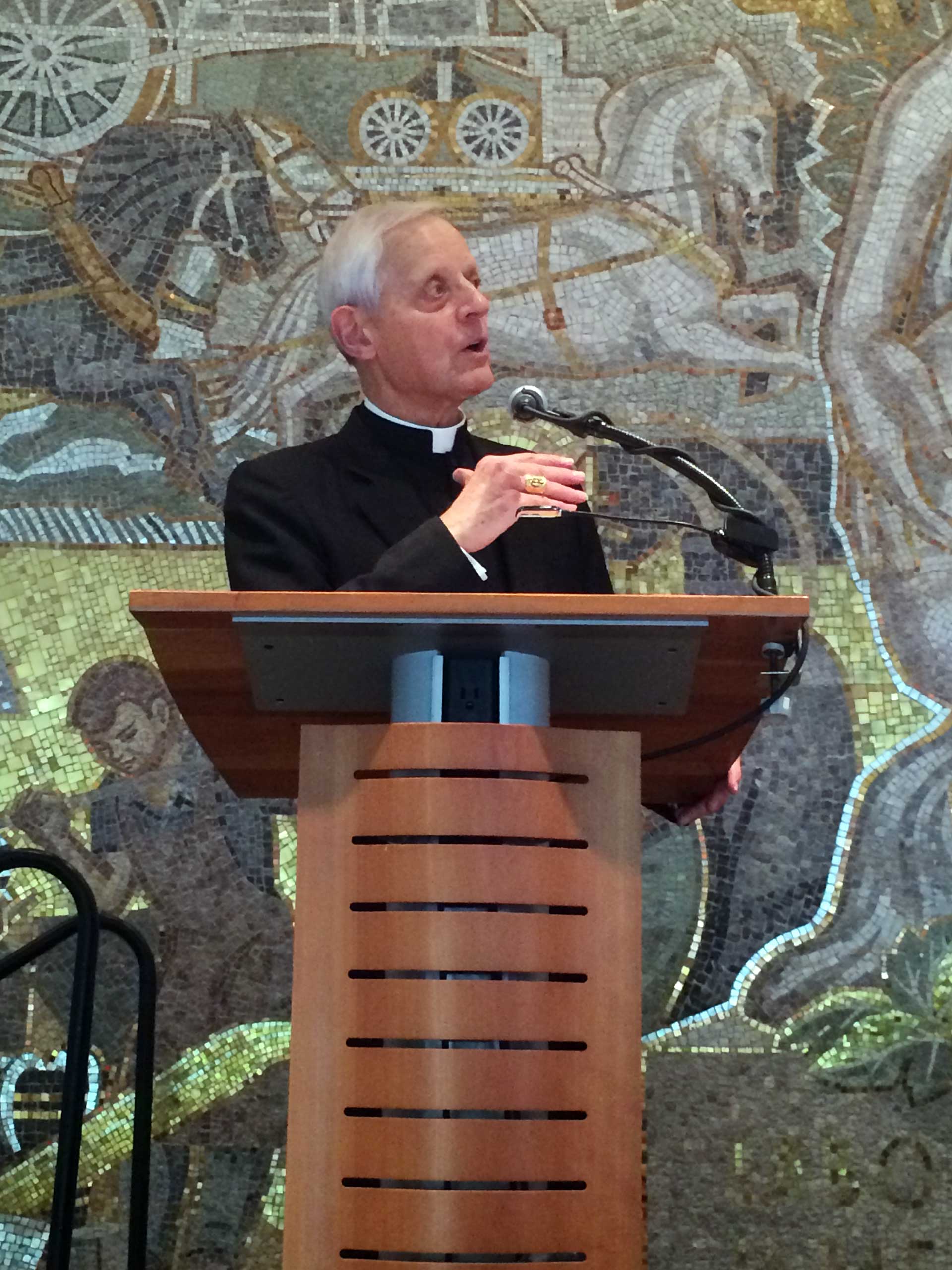 Cardinal Donald Wuerl speaks at an AFL-CIO event in Washington on June 15, 2015. (Elizabeth Dias—TIME)