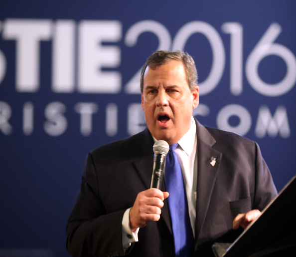 Gov. Chris Christie  announces his presidential campaign on June 30, 2015 at Livingston High School in Livingston, New Jersey. (Steve Sands—WireImage)
