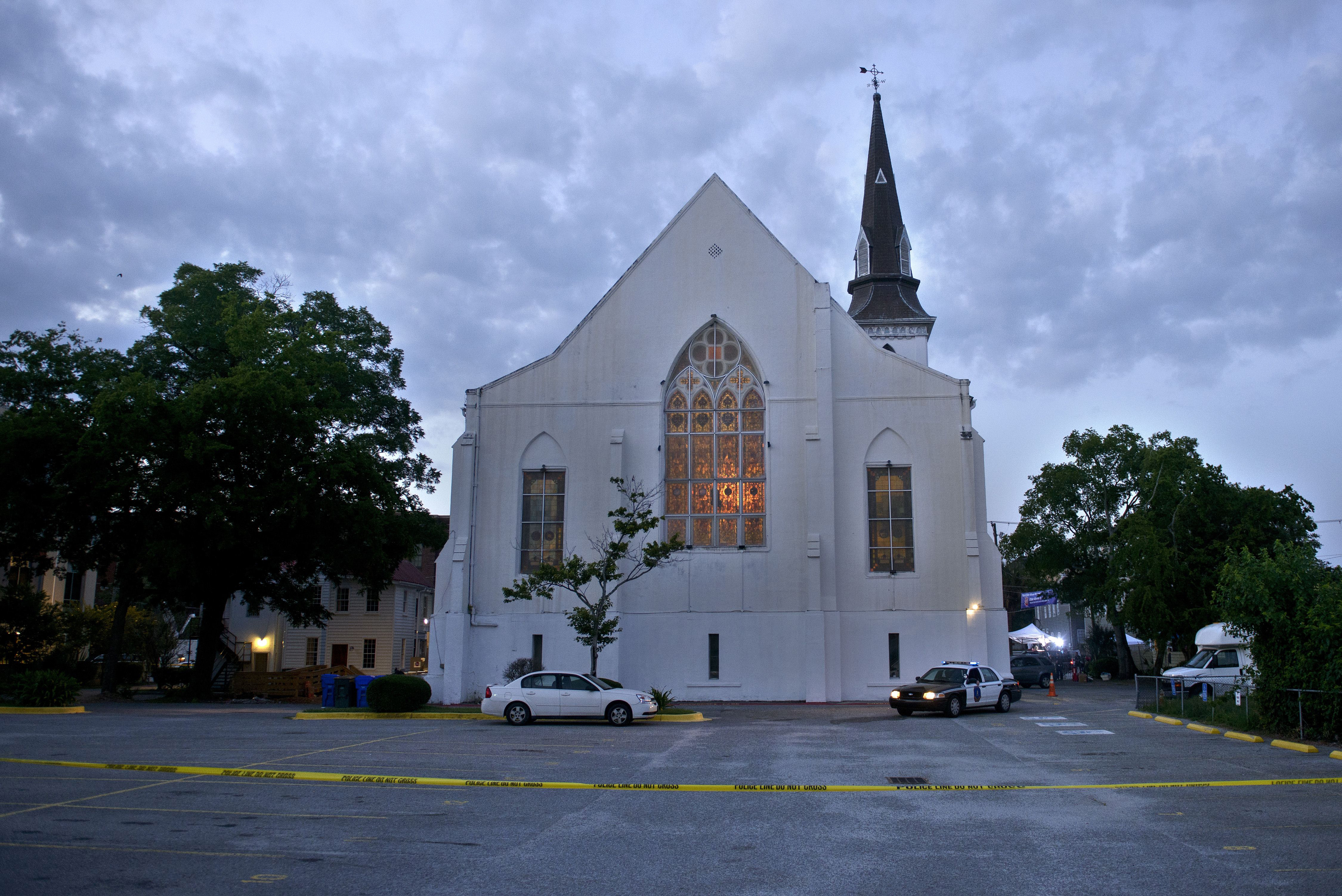 The Emanuel AME Church early June 21, 2015 in Charleston, S.C. (Brendan Smialowski—AFP/Getty Images)
