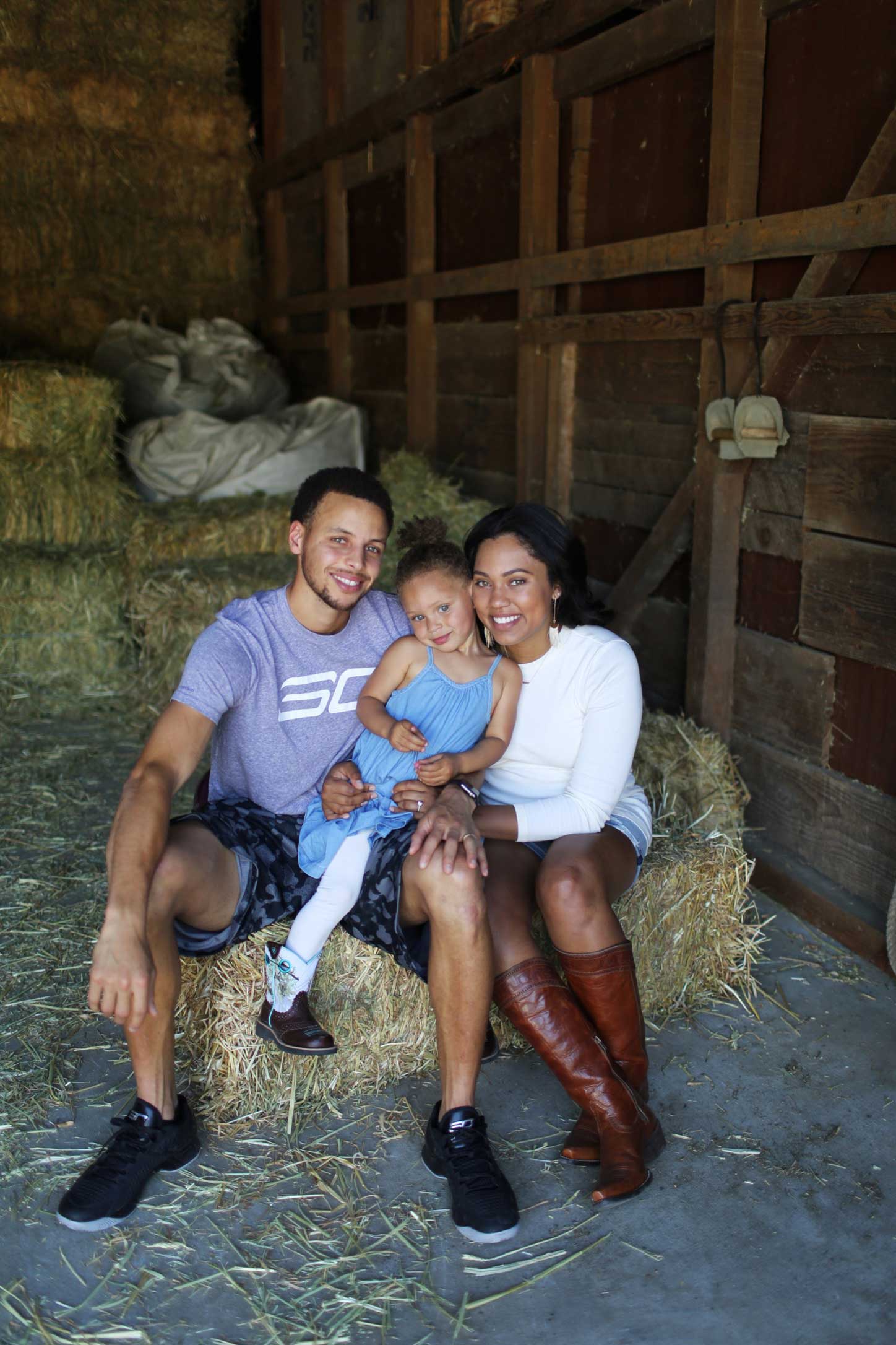 Ayesha and Stephen Curry with their daughter Riley in 2015. (Caroline Egan Dahlberg)