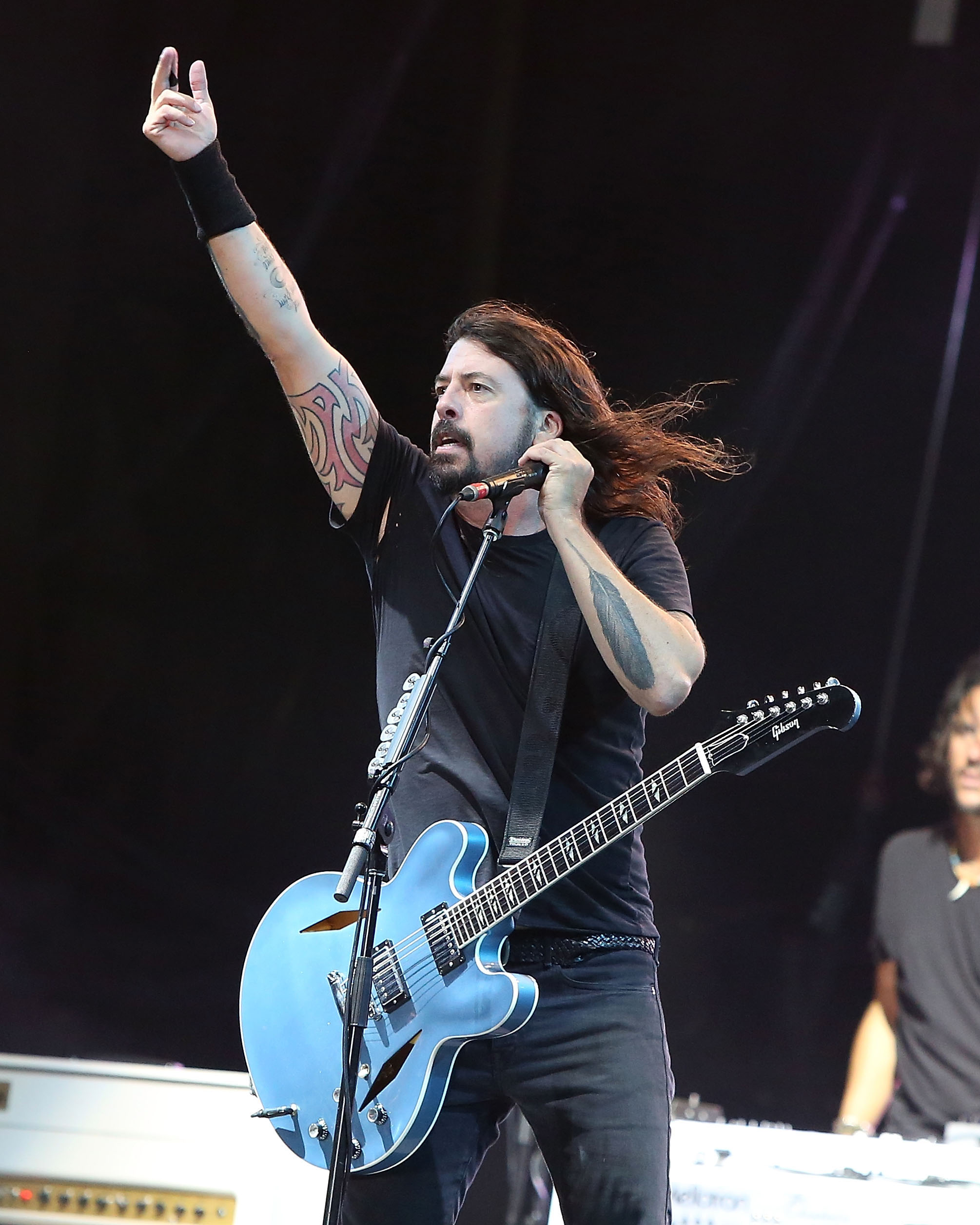 Dave Grohl of Foo Fighters performs at Hangout Music Festival on May 15, 2015 in Gulf Shores, Alabama. (Taylor Hill—Getty Images)