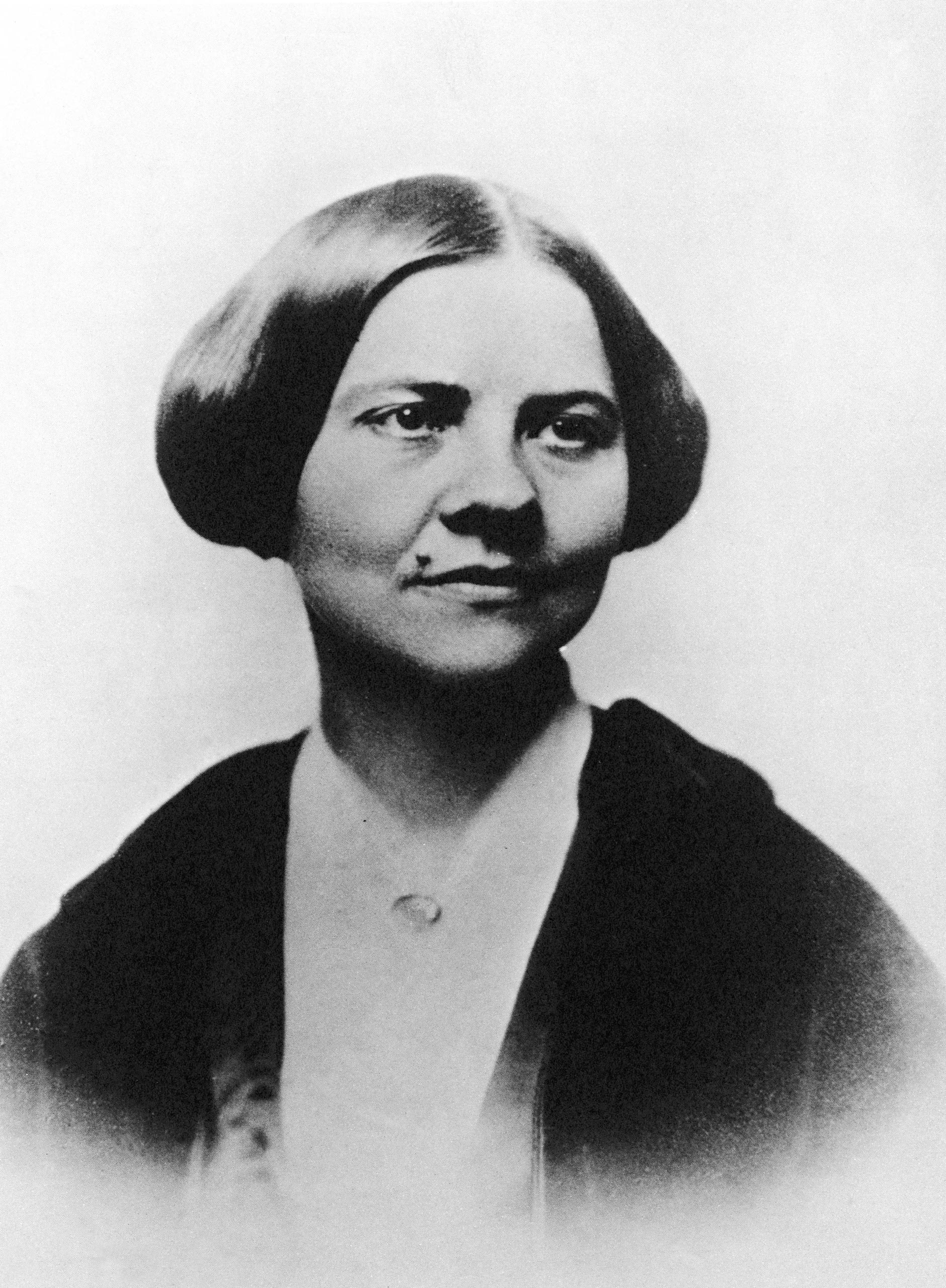 Portrait of American abolitionist and women's rights activist Lucy Stone.