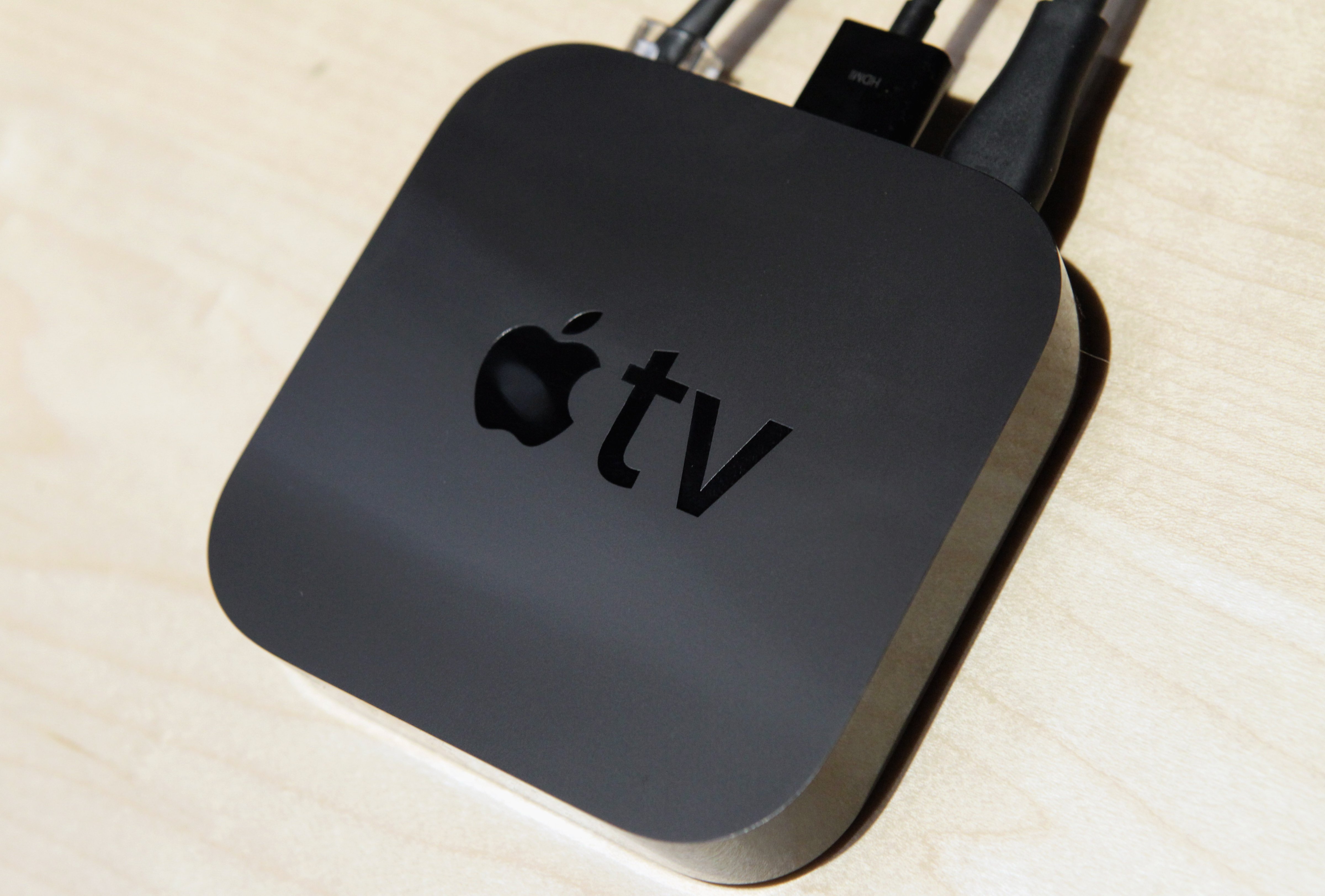 The new smaller version of Apple TV is displayed at an Apple Special Event at the Yerba Buena Center for the Arts September 1, 2010 in San Francisco, California. (Justin Sullivan—Getty Images)