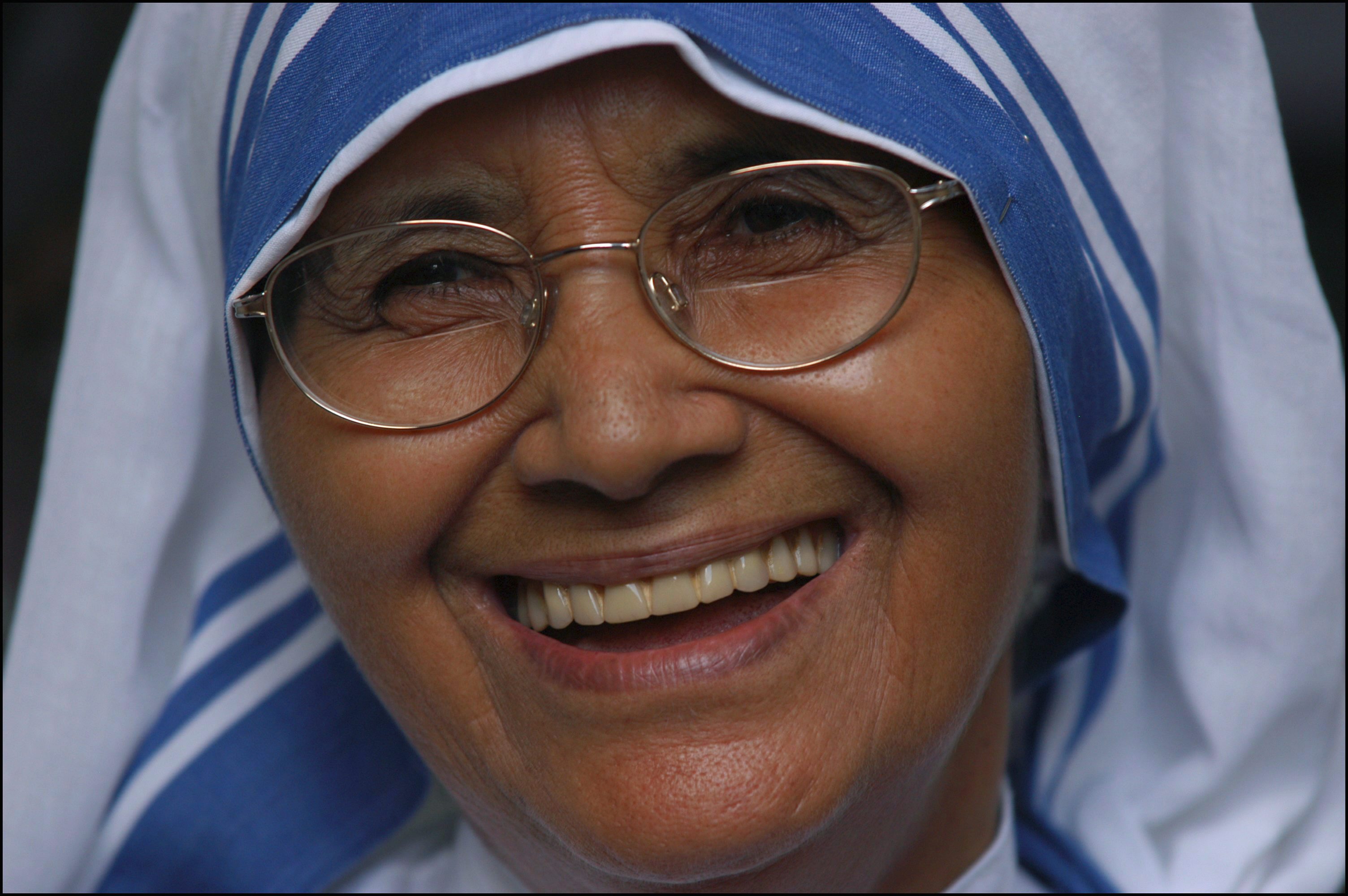 Sister Nirmala Joshi, Mother Teresa's successor as superior general of the Missionaries of Charity, in Kolkata on Sept. 1, 2003 (Jean-Michel Turpin—Gamma-Rapho/Getty Images)