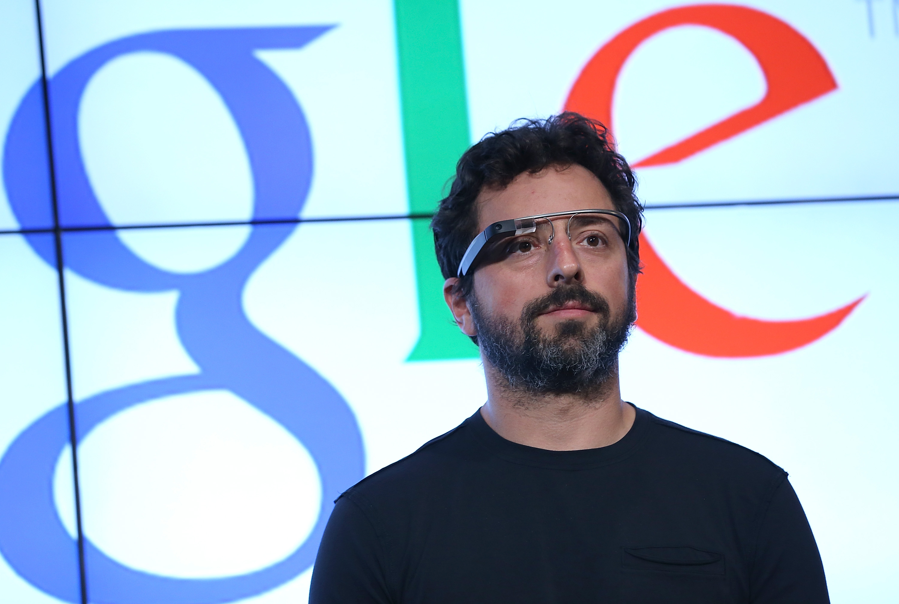 Google co-founder Sergey Brin looks on during a news conference at Google headquarters on September 25, 2012 in Mountain View, California. (Justin Sullivan Getty Images)