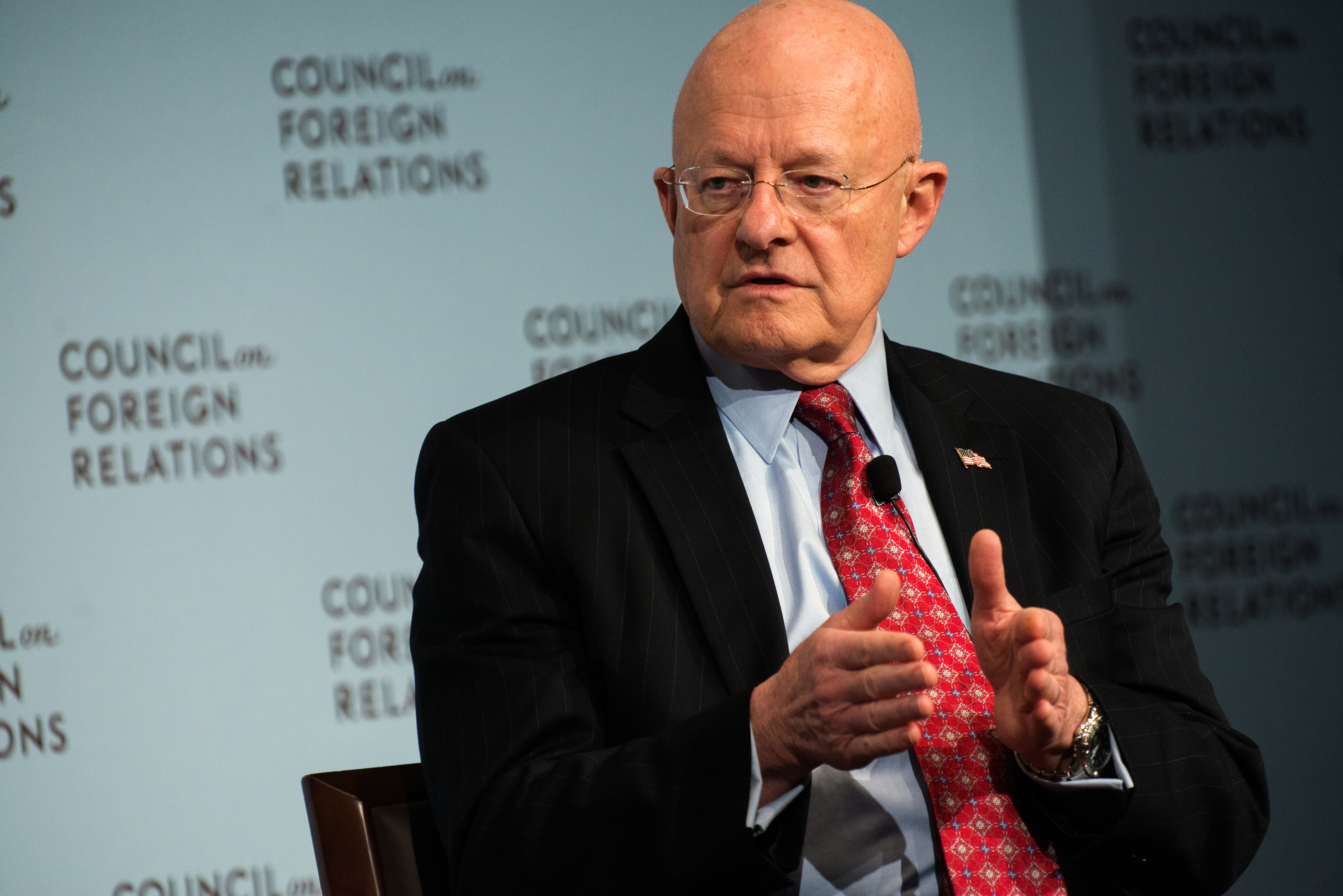 Director of National Intelligence James Clapper speaks at the Council on Foreign Relations on March 2, 2015 in New York City. (Bryan Thomas&mdash;Getty Images)