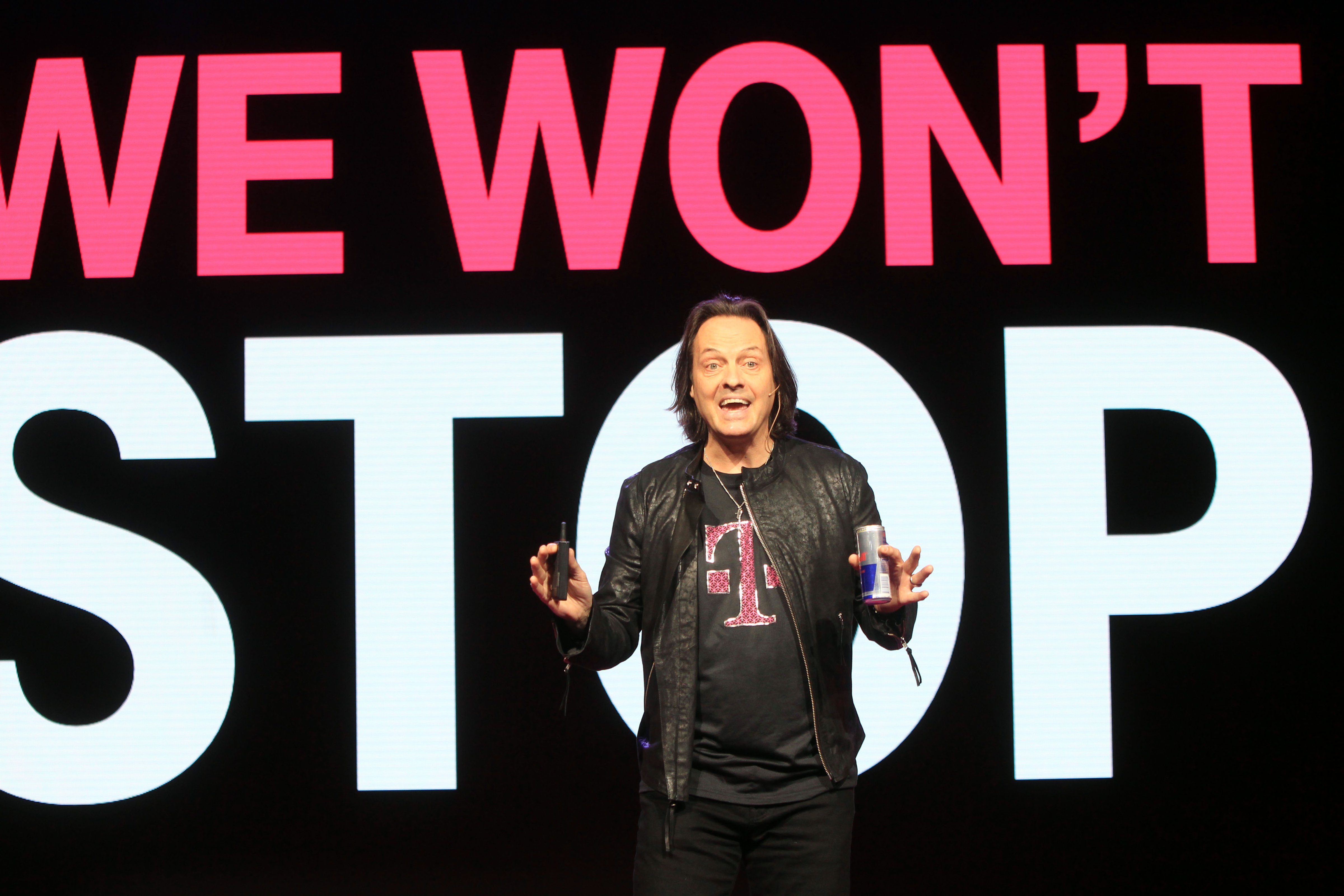 John Legere CEO of T-Mobile announces the company's new plans on March 18, 2015 in New York City. (Steve Sands)