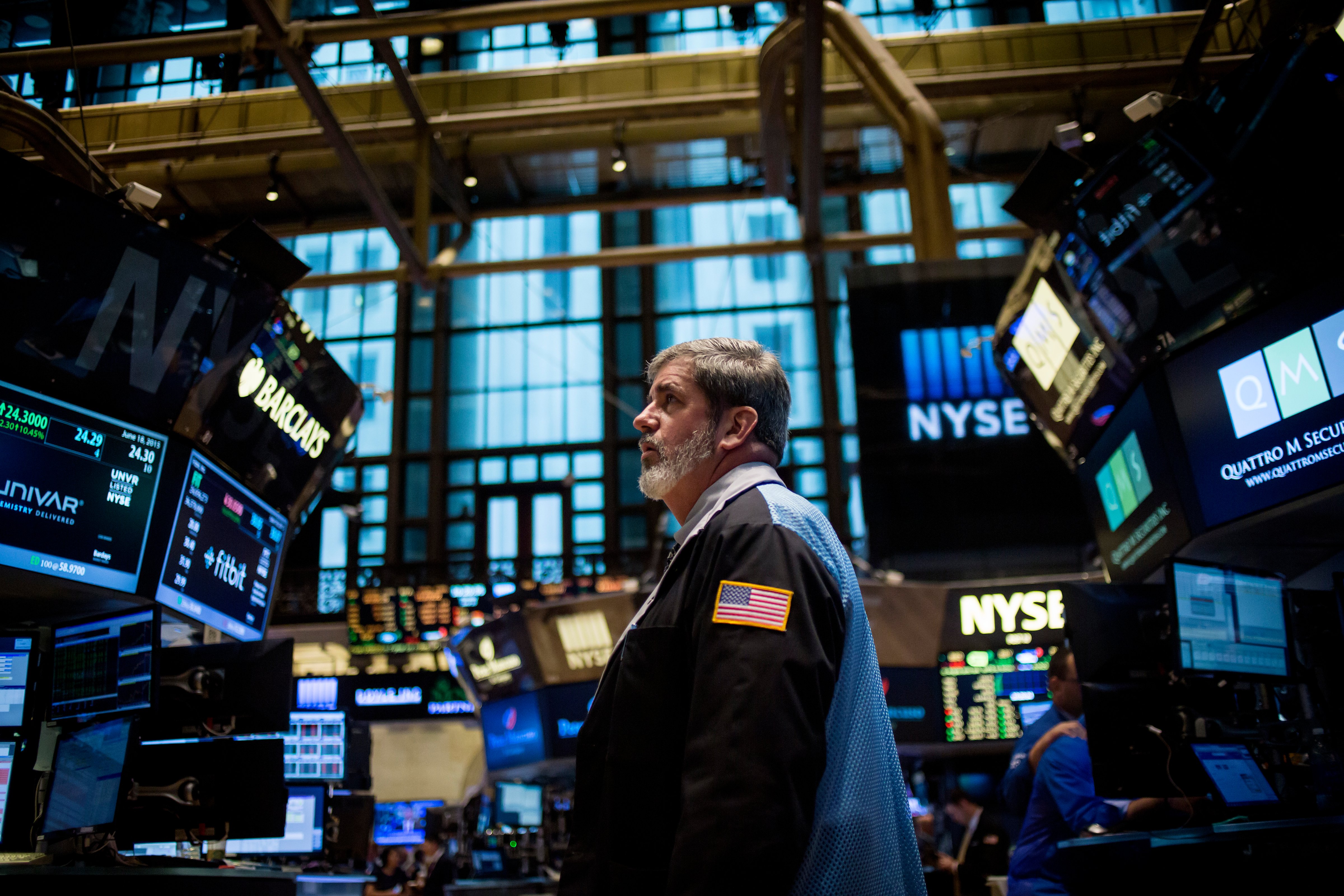 A trader on the floor of the New York Stock Exchange. (Eric Thayer)