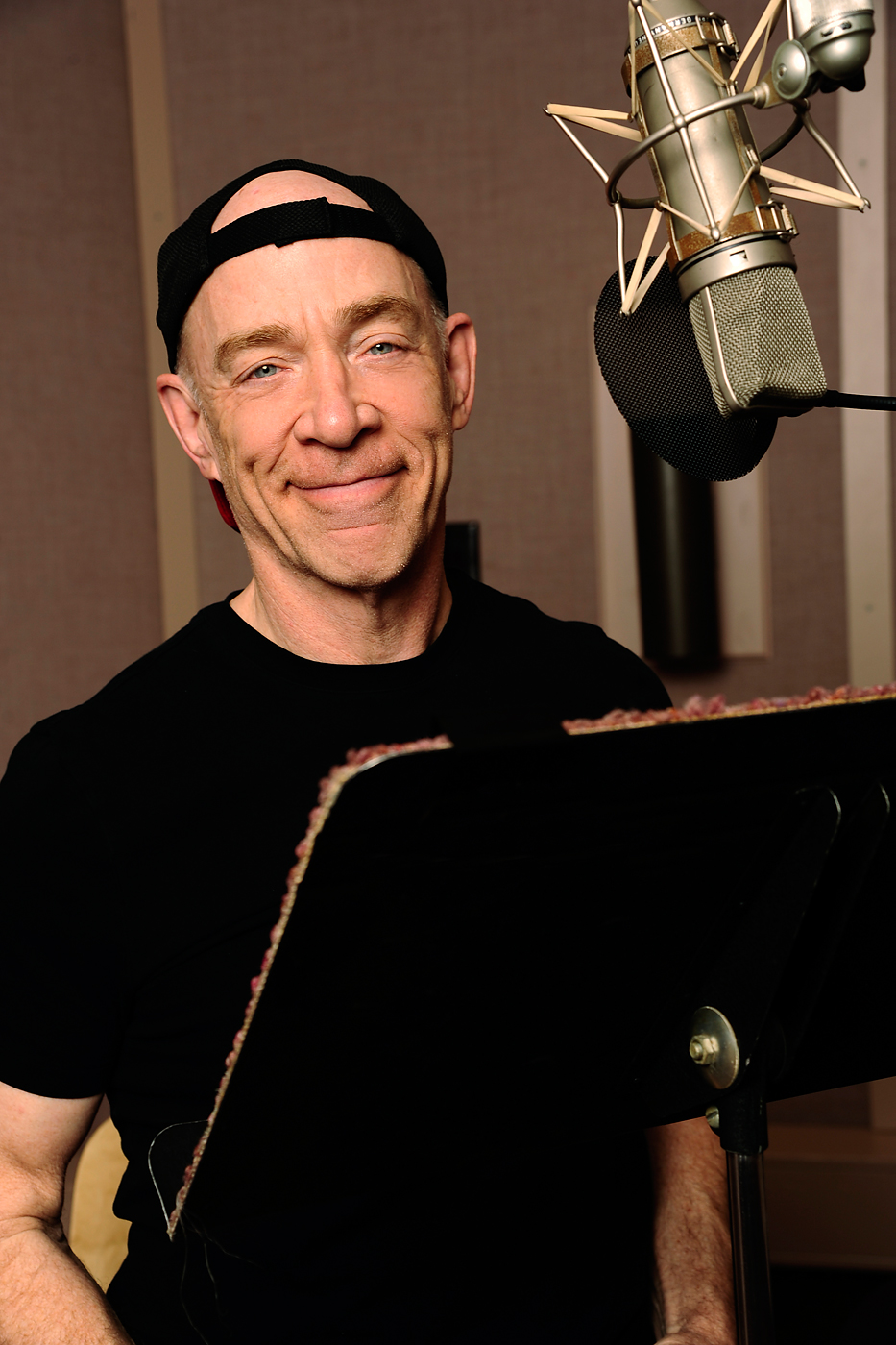 J.K. Simmons during a recording session for <i>Gravity Falls</i>. (Guy D'Alema—Disney Channel)