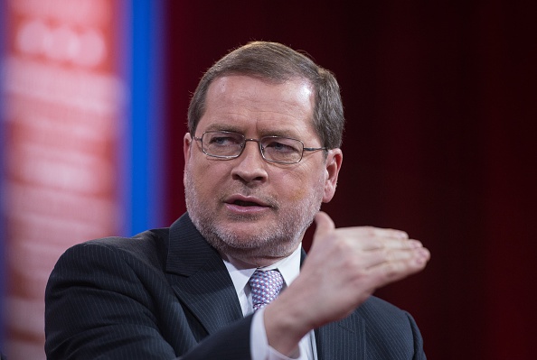 Grover Norquist, founder and president of Americans for Tax Reform, participates in a session on "Strategic Communication" at the annual Conservative Political Action Conference (CPAC) at National Harbor, Maryland, outside Washington, on February 26, 2015. (NICHOLAS KAMM—AFP/Getty Images)