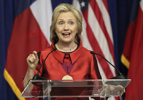 Democratic Presidential candidate Hillary Clinton speaks at the Inaugural Barbara Jordan Gold Medallion at Texas Southern University on June 4, 2015 in Houston, Texas.