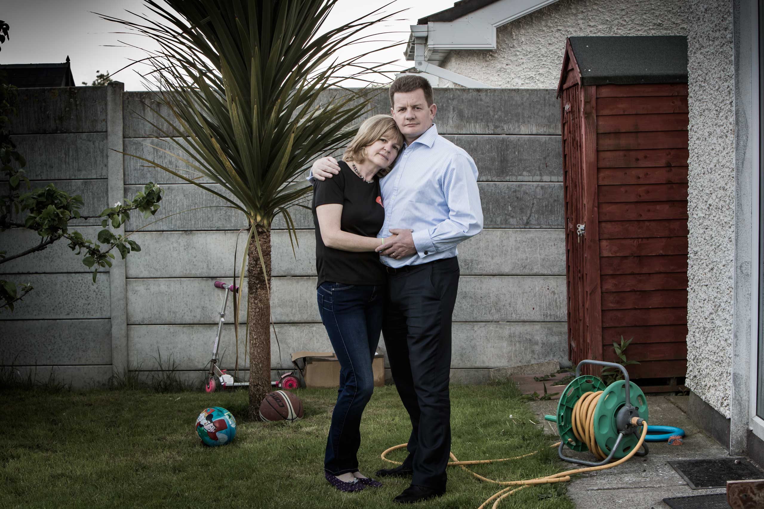 Gaye and Gerry Edwards at home in Wicklow, Ireland. (Eugene Langan —Amnesty International)