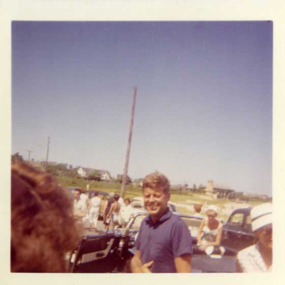 John F. Kennedy in a polo shirt