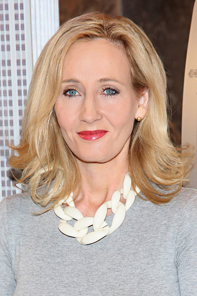 J.K. Rowling at the U.S. launch of her non-profit organization Lumos at The Empire State Building in New York City on April 9, 2015.