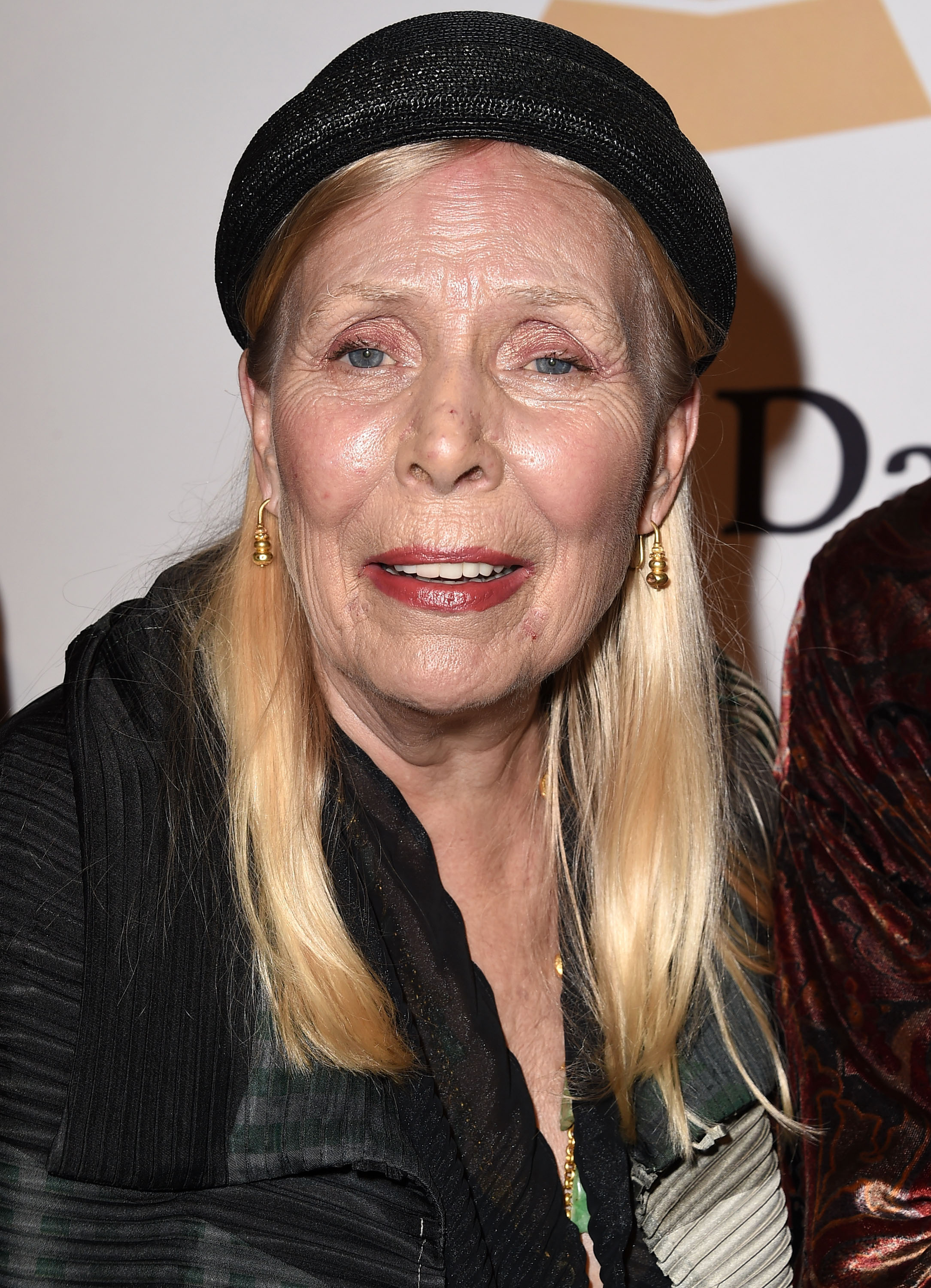 Joni Mitchell arrives at the Pre-Grammy Gala And Salute To Industry Icons Honoring Martin Bandier on February 7, 2015 in Los Angeles. (Steve Granitz—Getty Images)