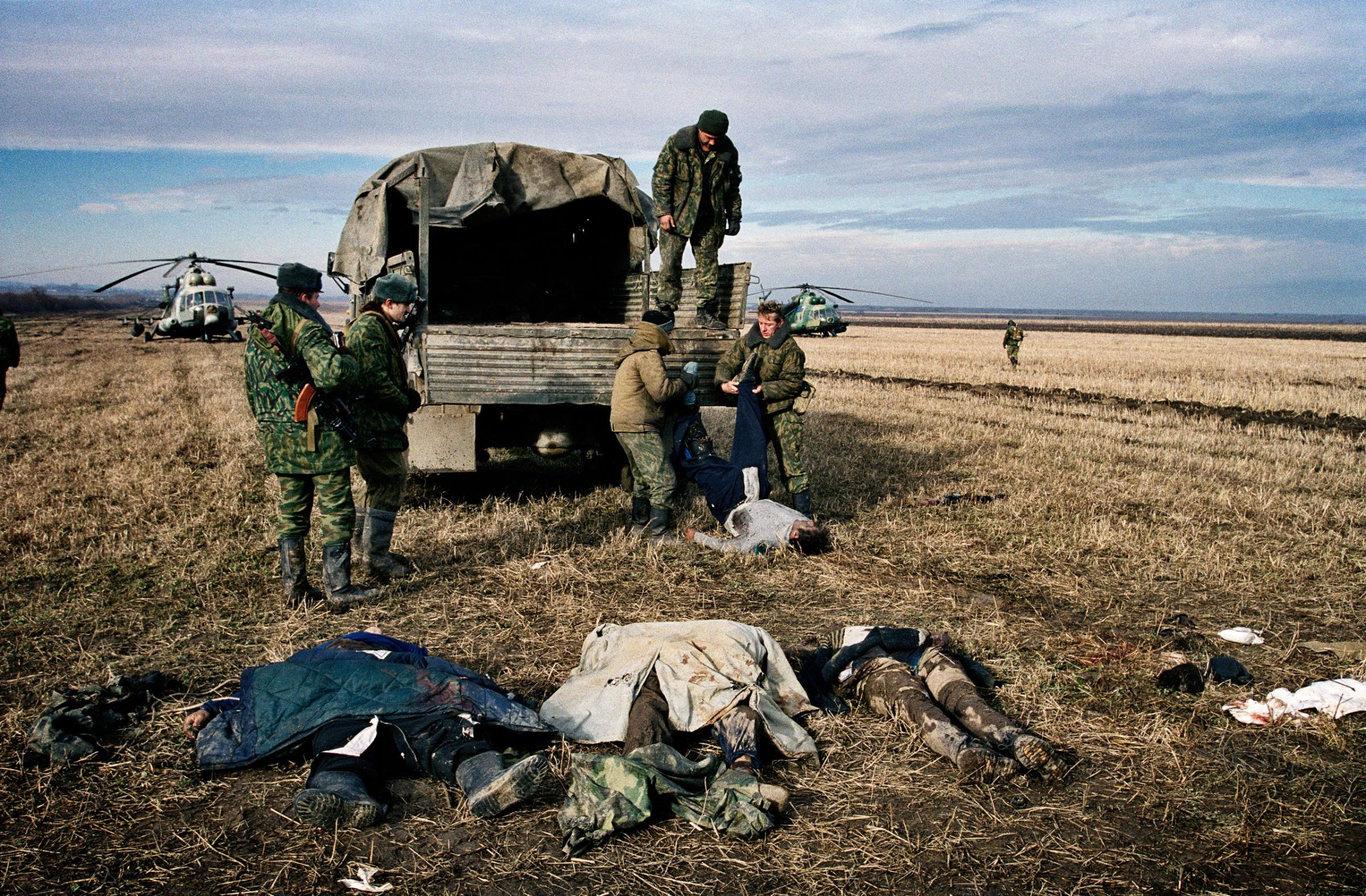 Russian troops entered Chechnya in October 1999. By the beginning of December 1999, the Russians had surrounded the capital Grozny, which they stormed on December 25,1999, killing tens of thousands in the process. Yuri kozyrev—NOOR