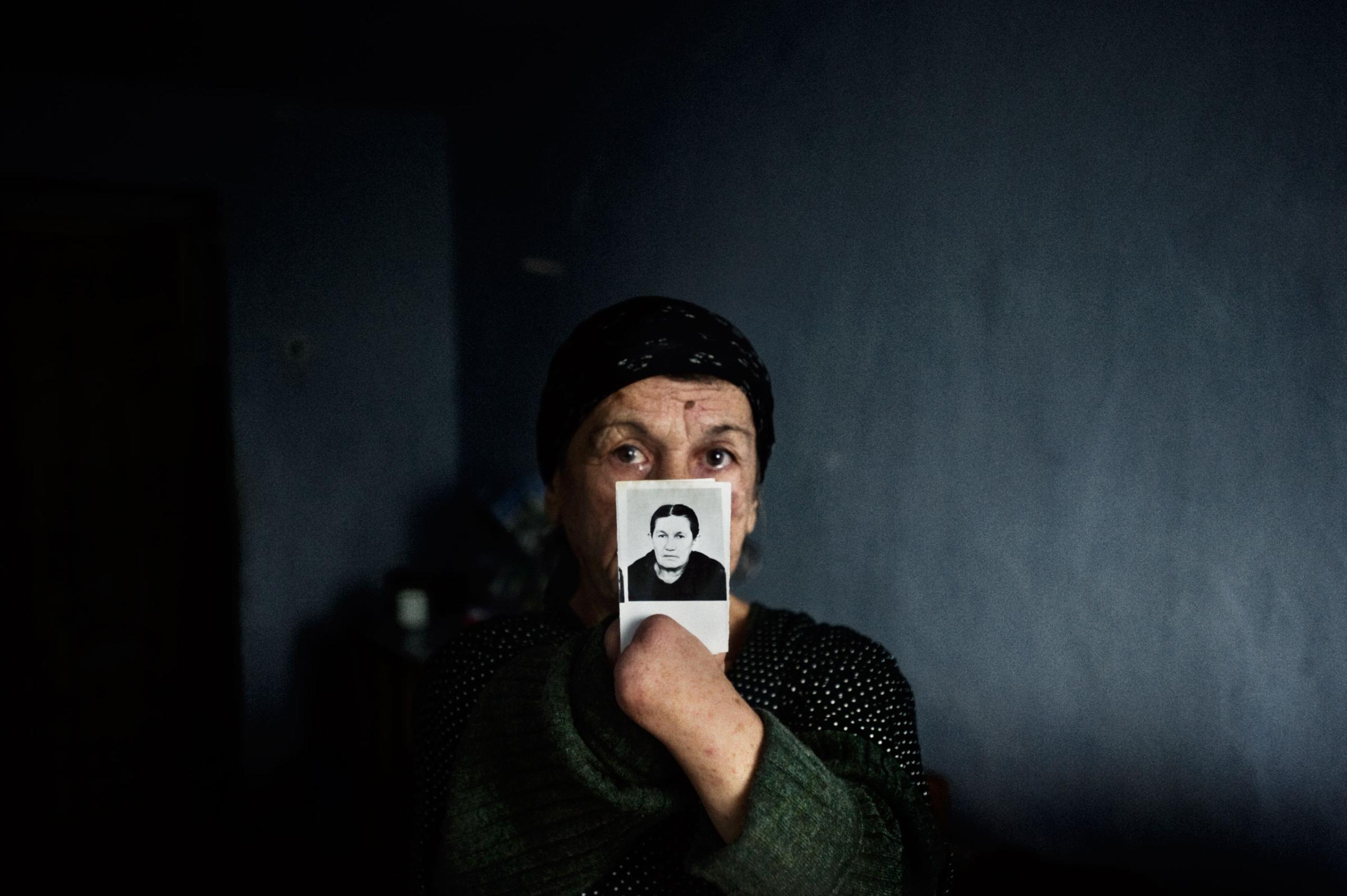 Zainap Gaisanova, an invalid, and resident in a building occupied by IDPs in Grozny, Chechnya, Oct. 2009. Yuri kozyrev—NOOR
