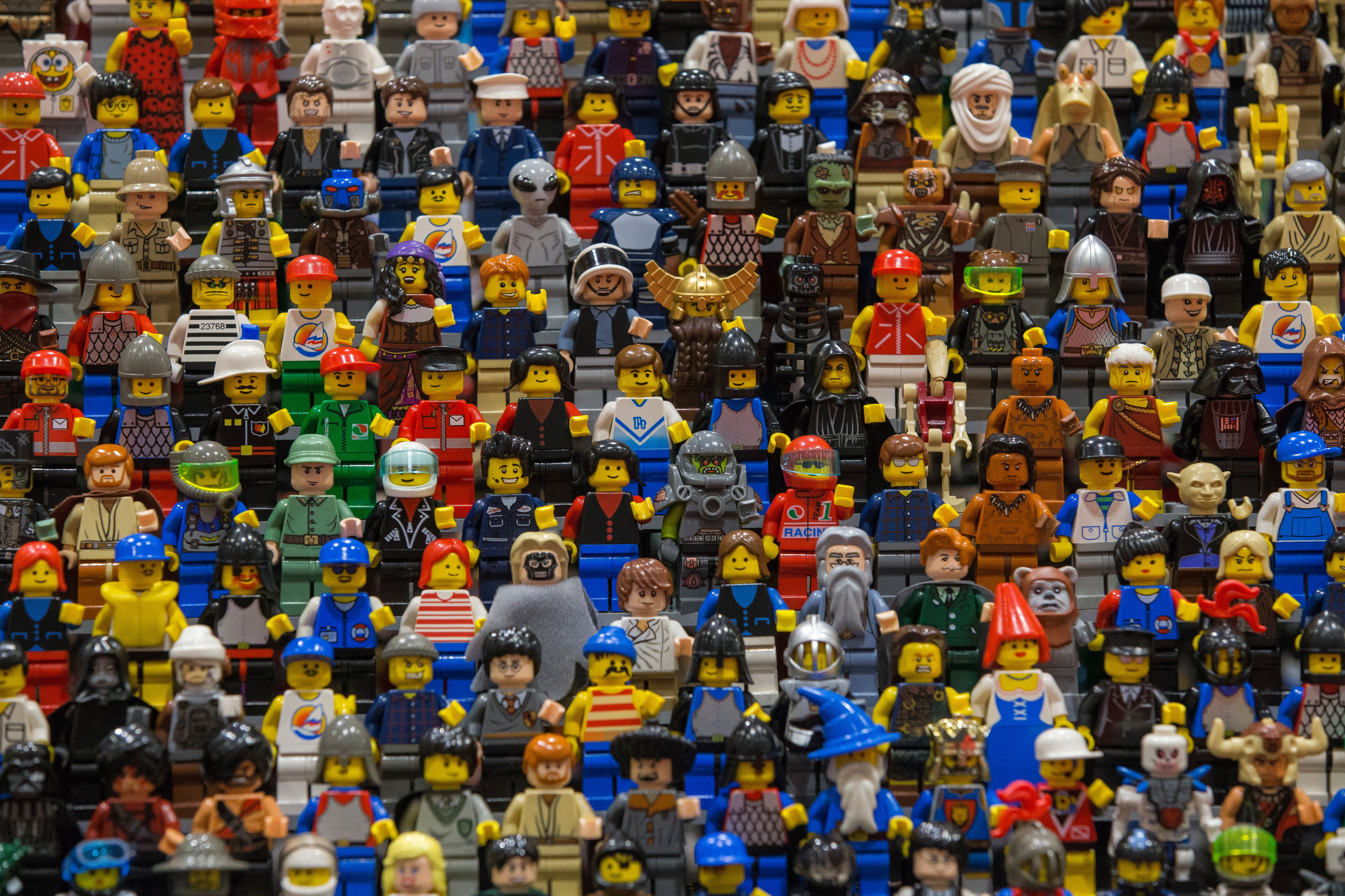 Lego figures are displayed on the opening day of BRICK 2014 at the Excel Centre on November 27, 2014 in London. (Dan Kitwood—Getty Images)