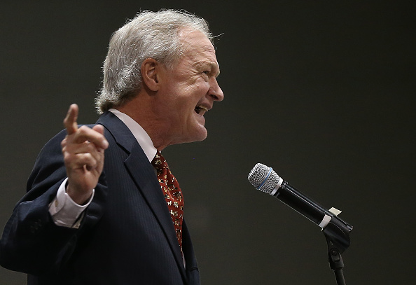 Potential Democratic presidential candidate former Sen. Lincoln Chafee (D-RI) delivers remarks at the South Carolina Democratic Party state convention April 25, 2015 in Columbia, South Carolina. (Win McNamee—Getty Images)