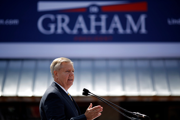 South Carolina Sen. Lindsey Graham announces he will seek the Republican Party nomination for president in Central, South Carolina, on June 1, 2015.